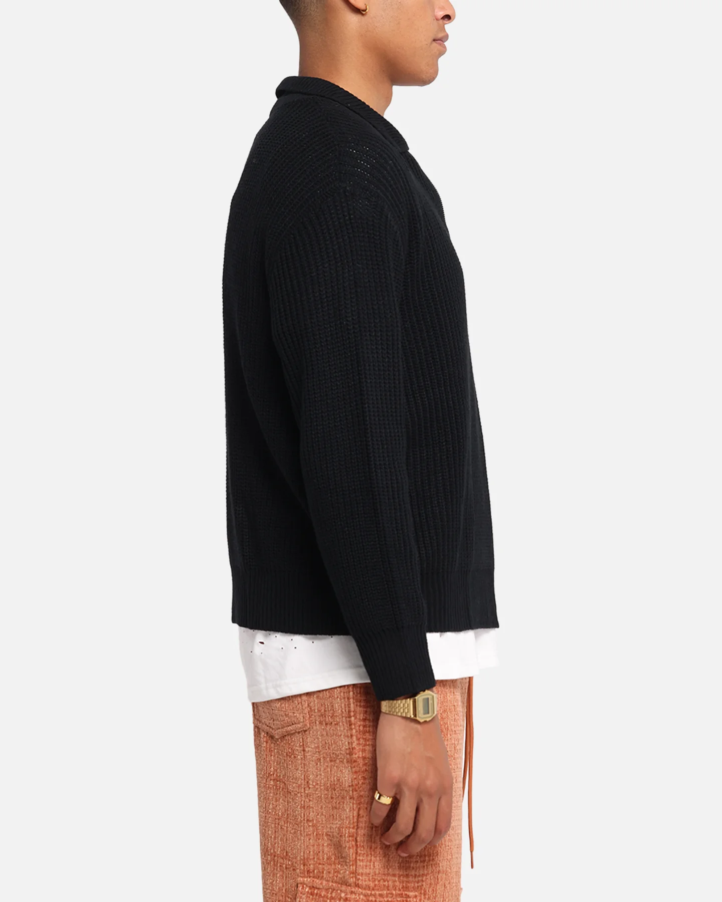 XXIII 3/4 Zip College Jumper Black - Image 4