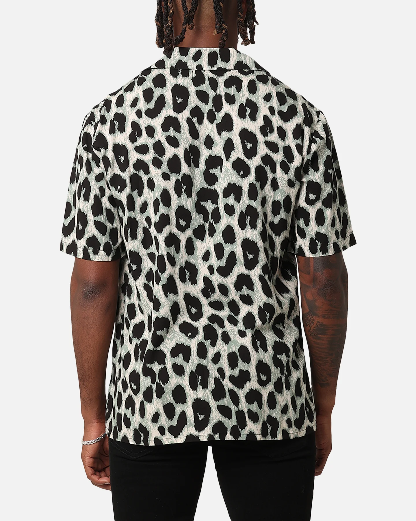 XXIII Animal Button Up Shirt Green - Image 3