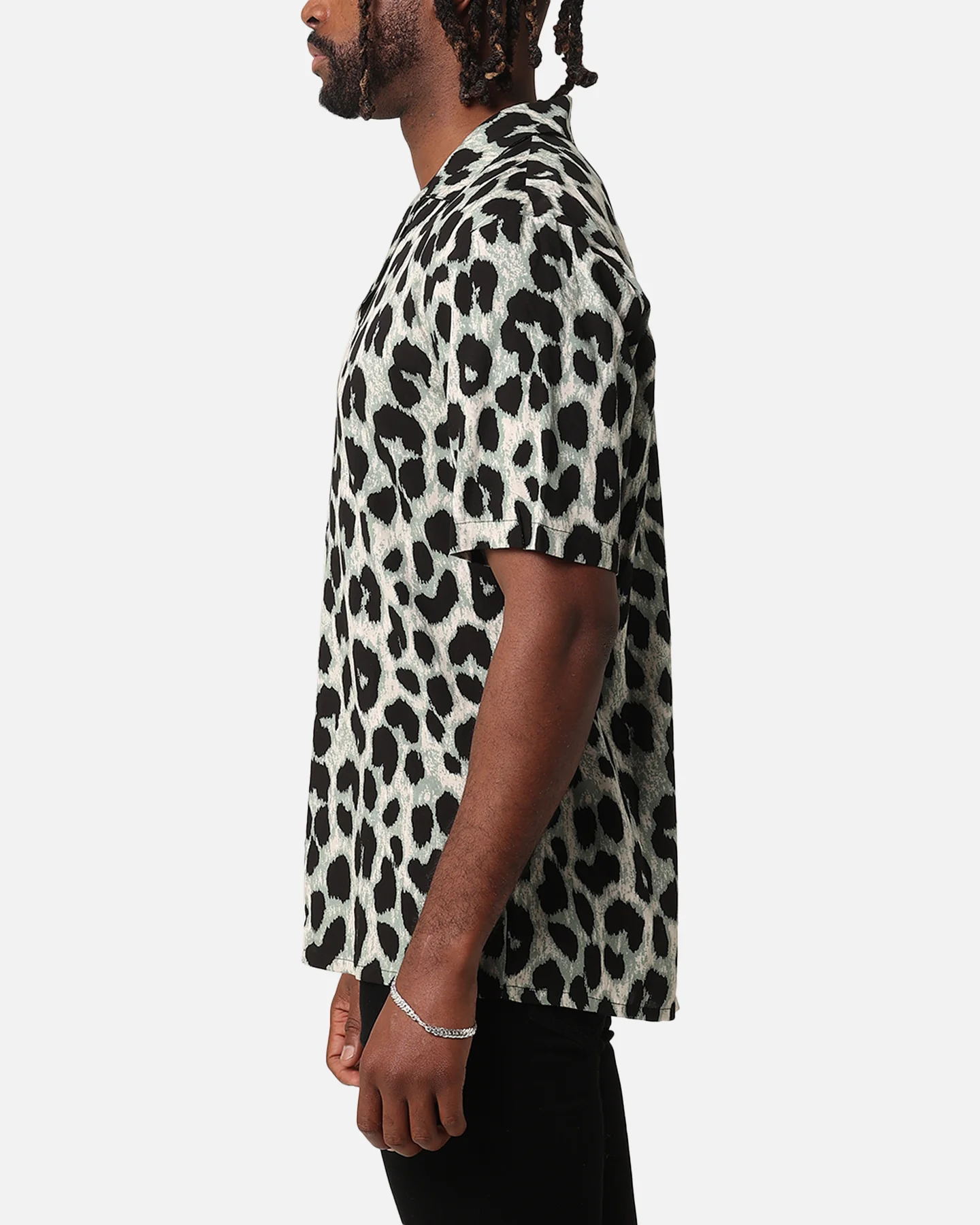XXIII Animal Button Up Shirt Green - Image 5