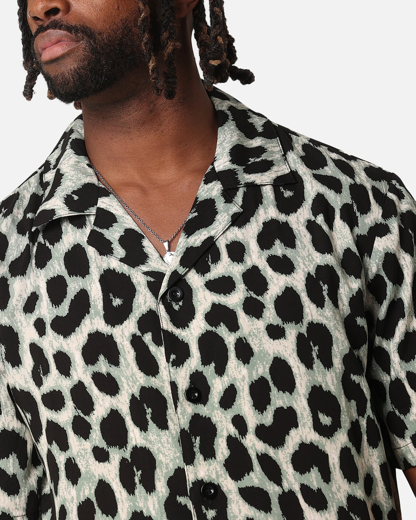 XXIII Animal Button Up Shirt Green - Image 6