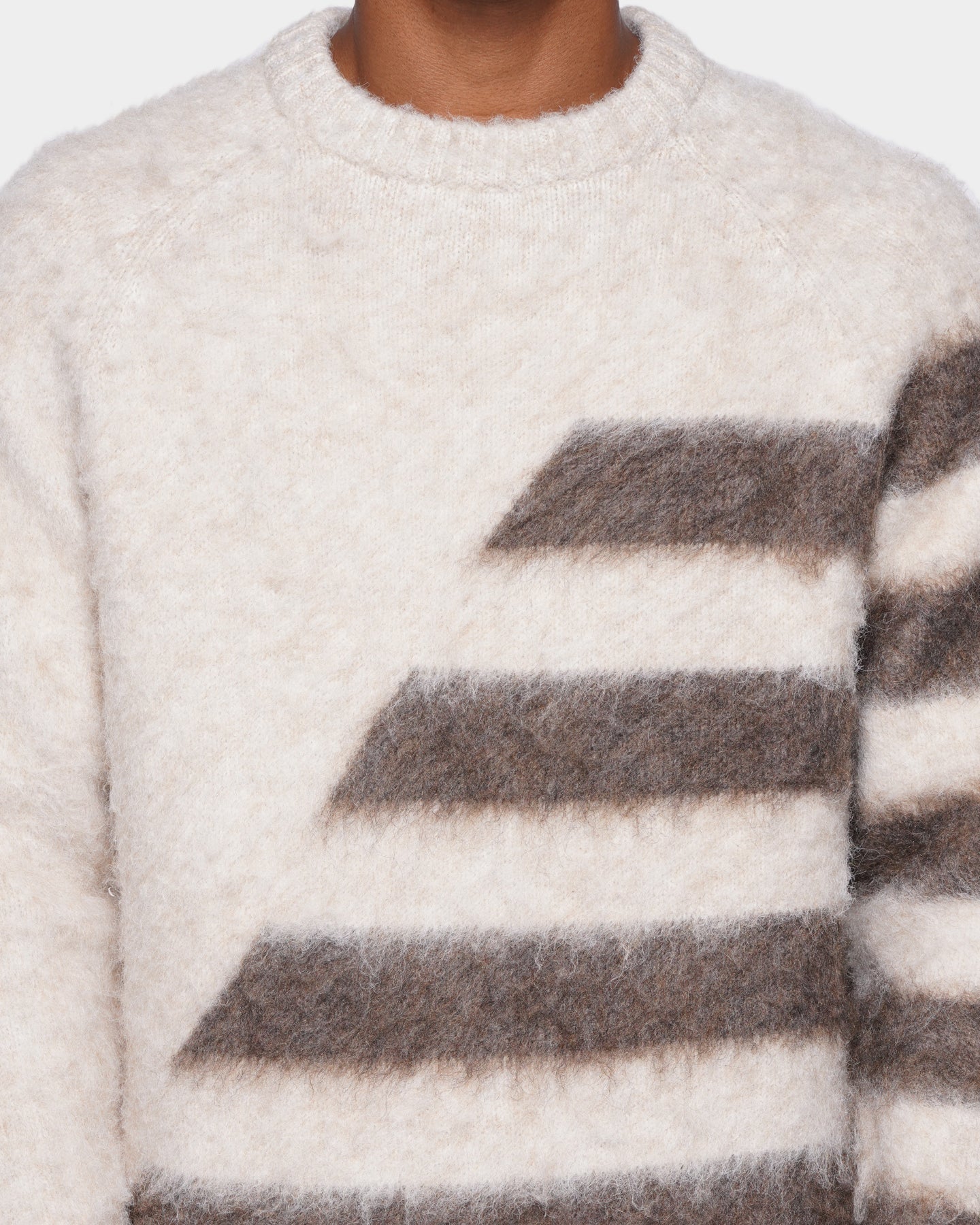 XXIII Arturo Mohair Stripe Jumper Cream - Image 3