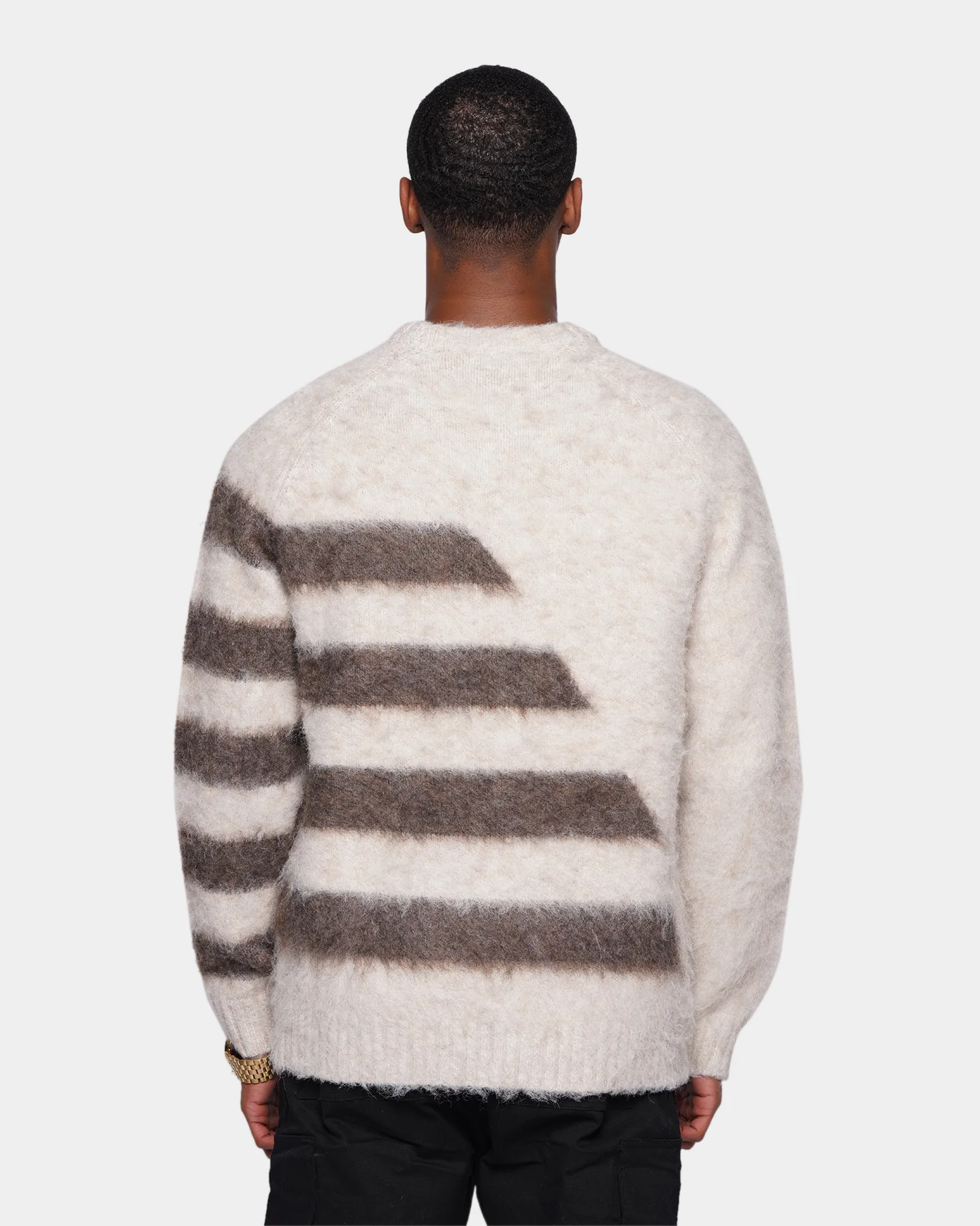 XXIII Arturo Mohair Stripe Jumper Cream - Image 4