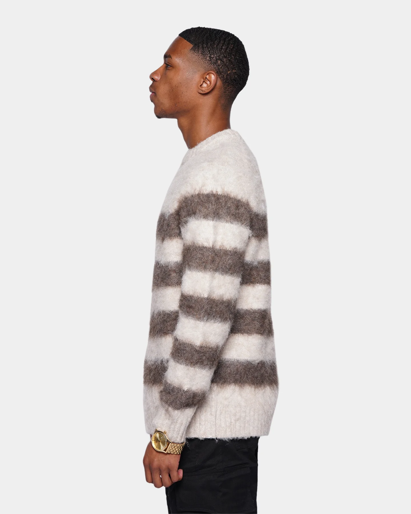 XXIII Arturo Mohair Stripe Jumper Cream - Image 6