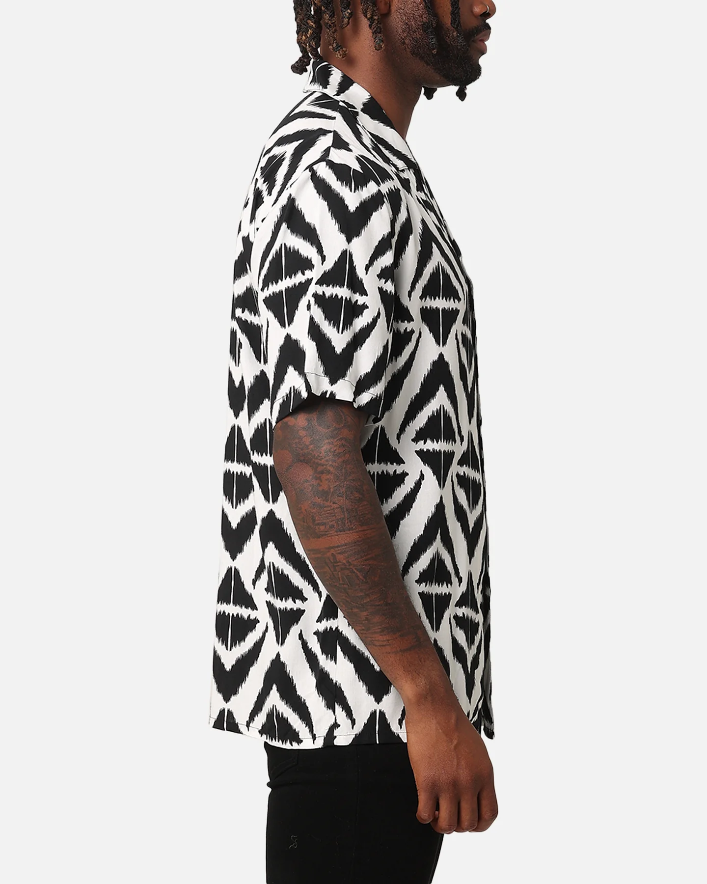 XXIII Aztec Button Up Shirt Black/White - Image 4