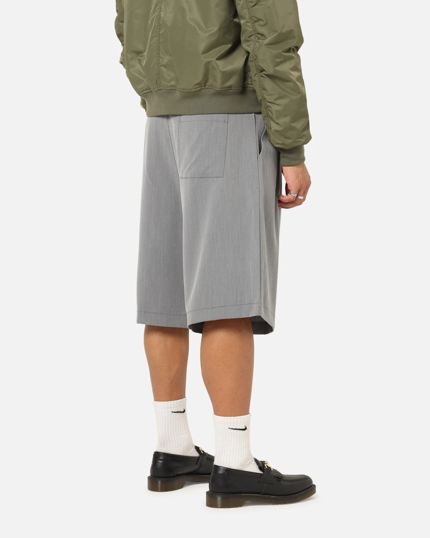 XXIII Baggy Pleated Shorts Grey - Image 5