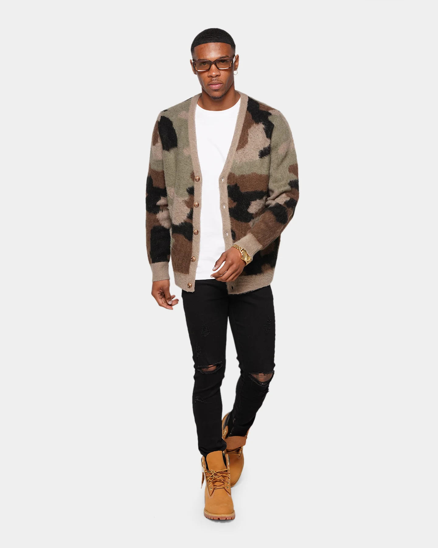 XXIII Camo Mohair Cardigan Camo - Image 3