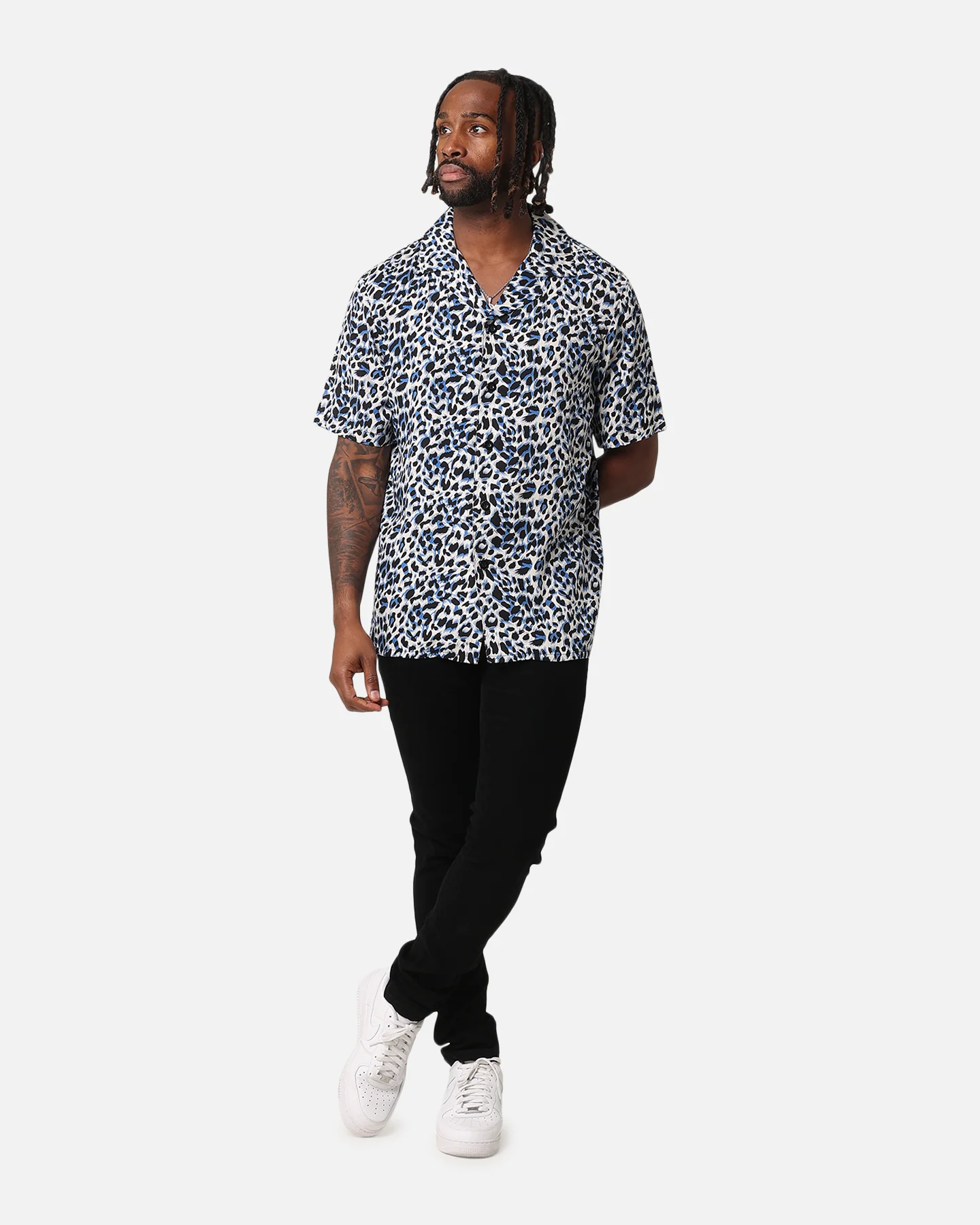 XXIII Cheetah Button Up Shirt Blue Cheetah - Image 2