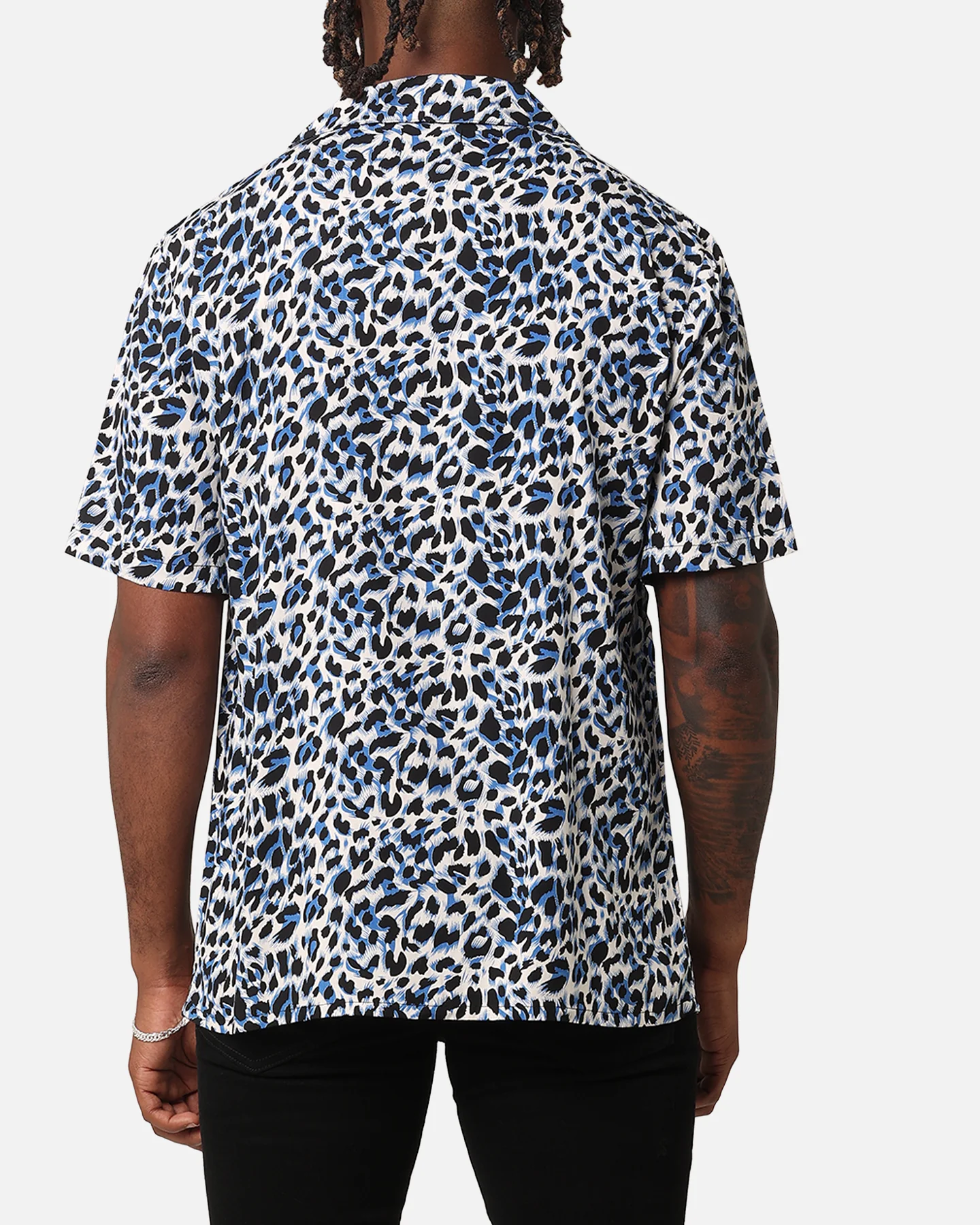 XXIII Cheetah Button Up Shirt Blue Cheetah - Image 3