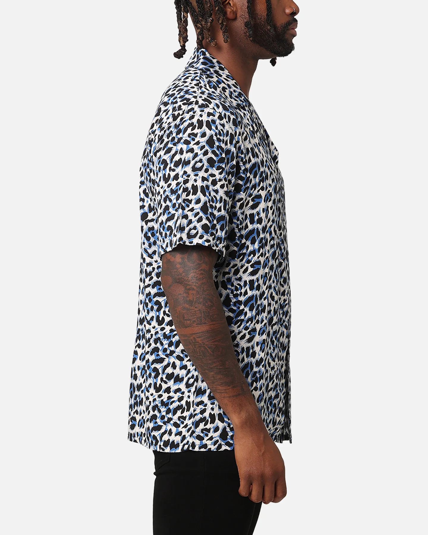 XXIII Cheetah Button Up Shirt Blue Cheetah - Image 4