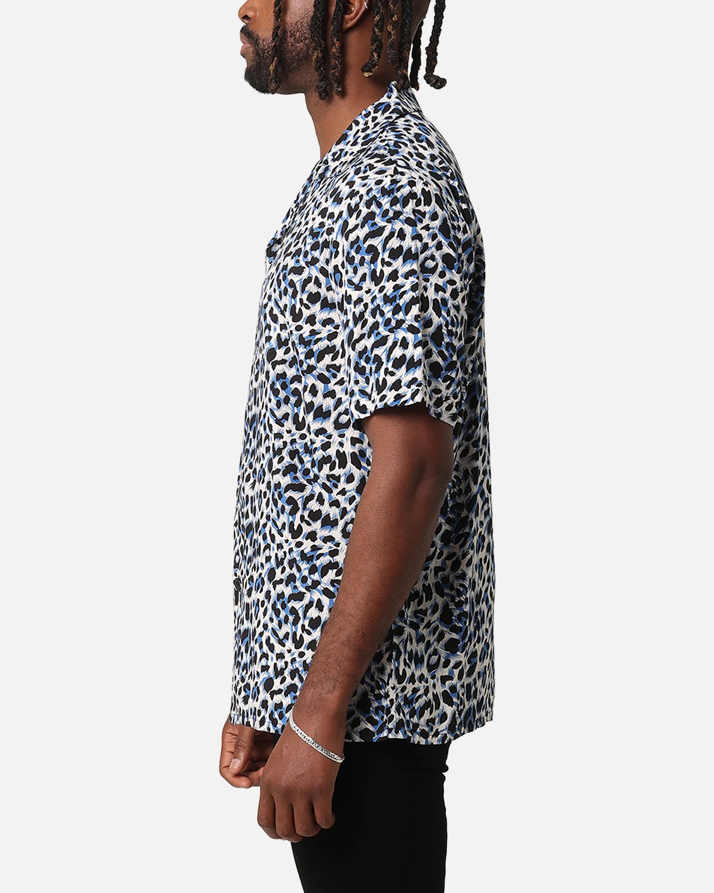 XXIII Cheetah Button Up Shirt Blue Cheetah - Image 5