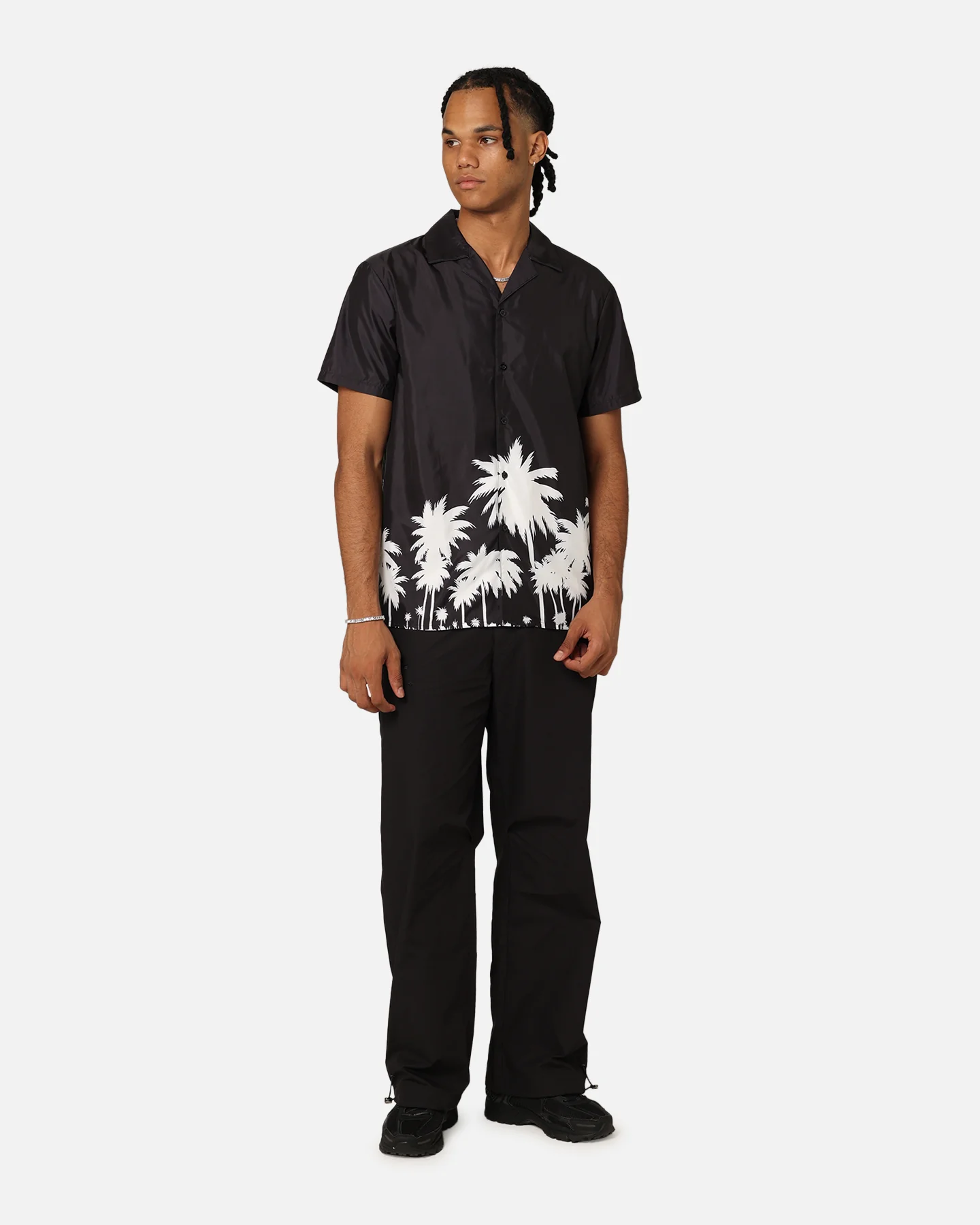 XXIII Coby Palm Button Up Shirt Black/Multi - Image 2