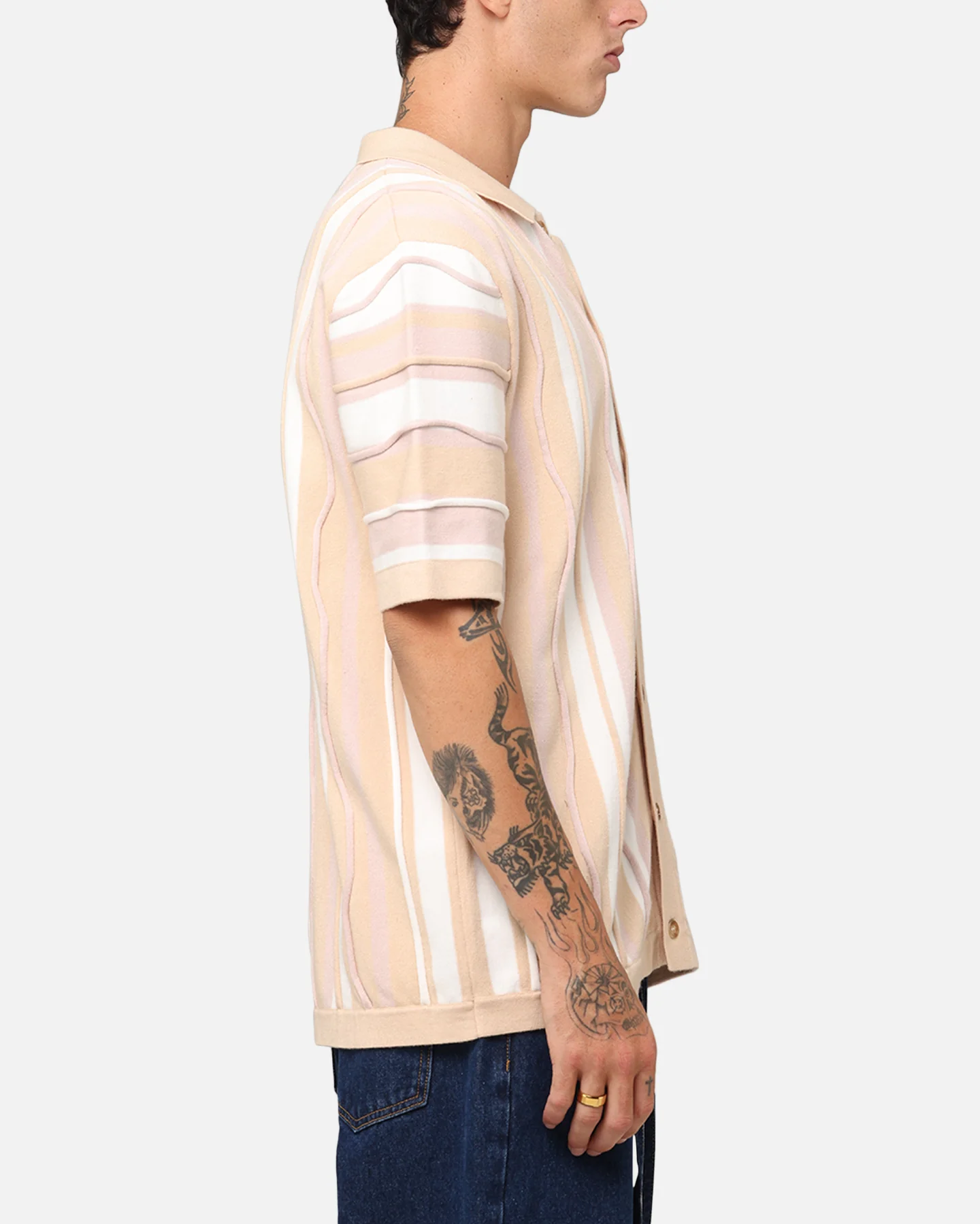 XXIII Coogee Button Up Shirt Cream/White - Image 4