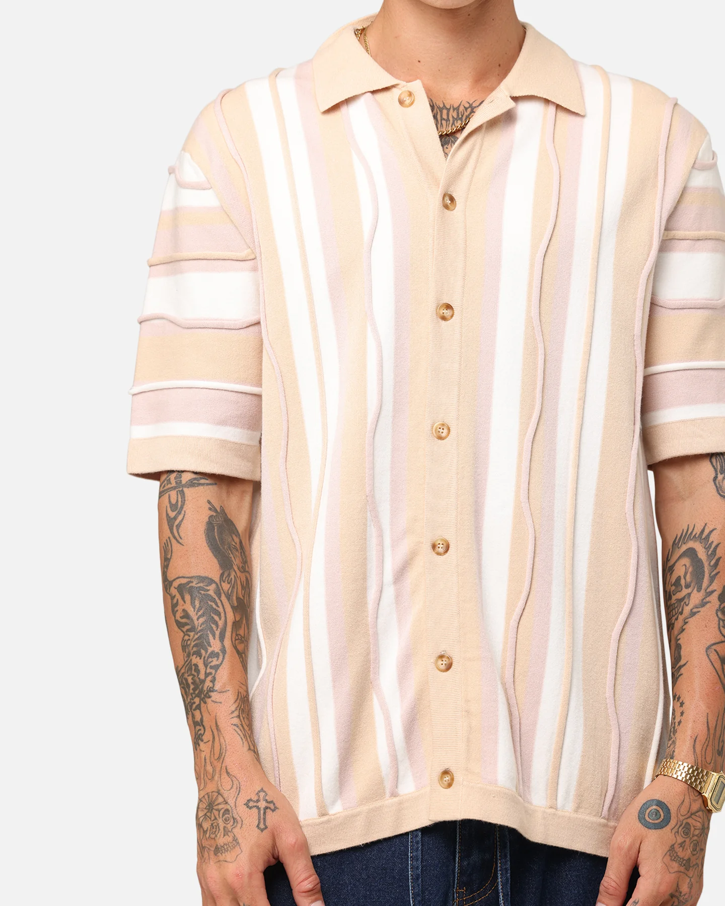 XXIII Coogee Button Up Shirt Cream/White - Image 6