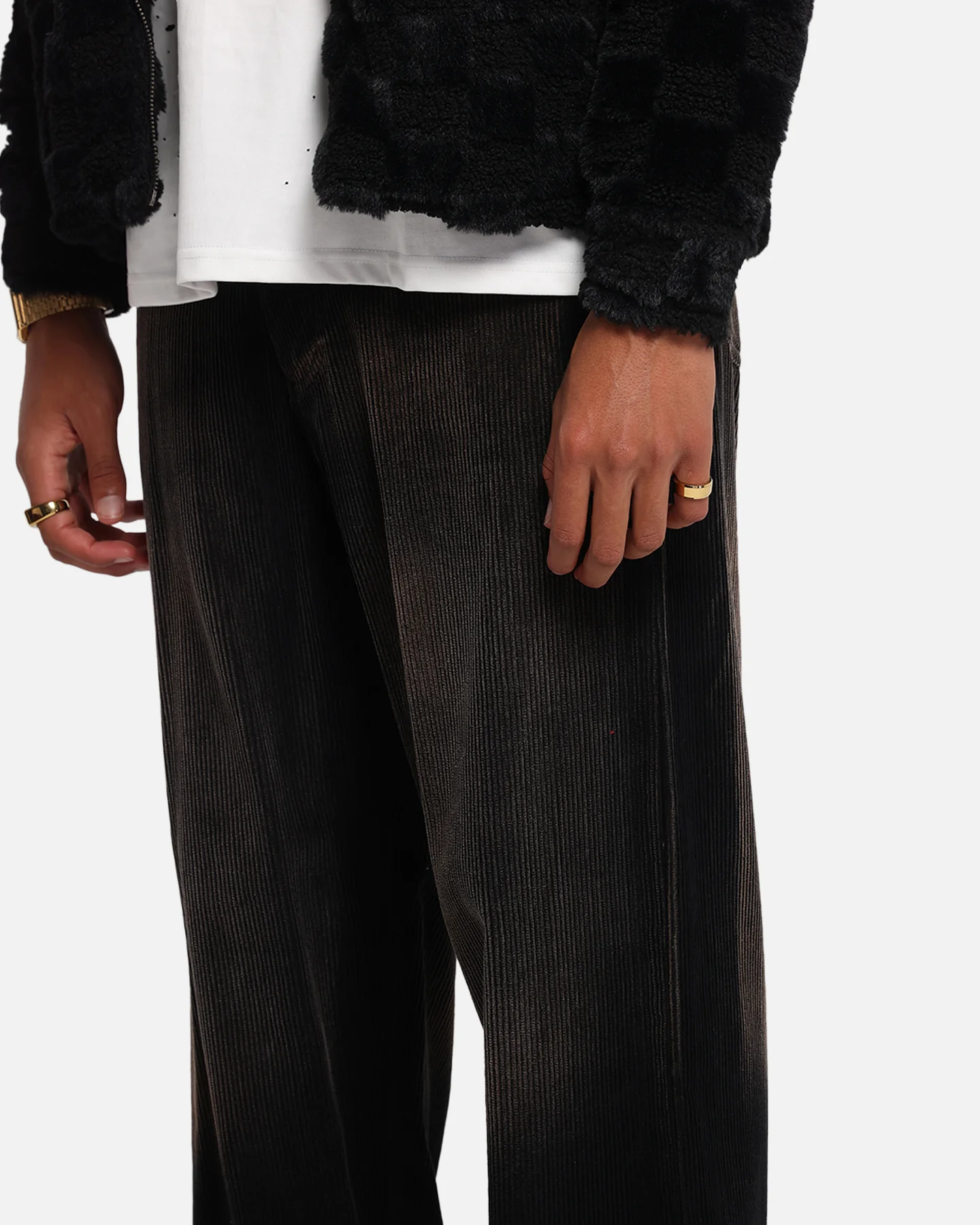 XXIII Corduroy Wash Pants Black - Image 3