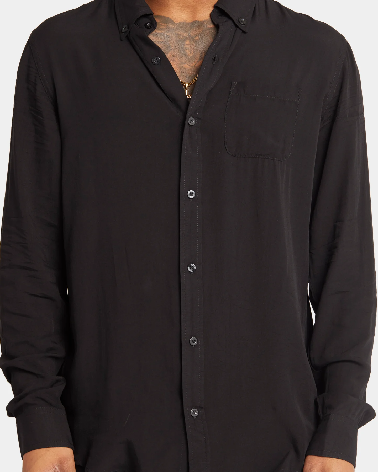 XXIII Crete Long Sleeve Button Up Shirt Black - Image 4