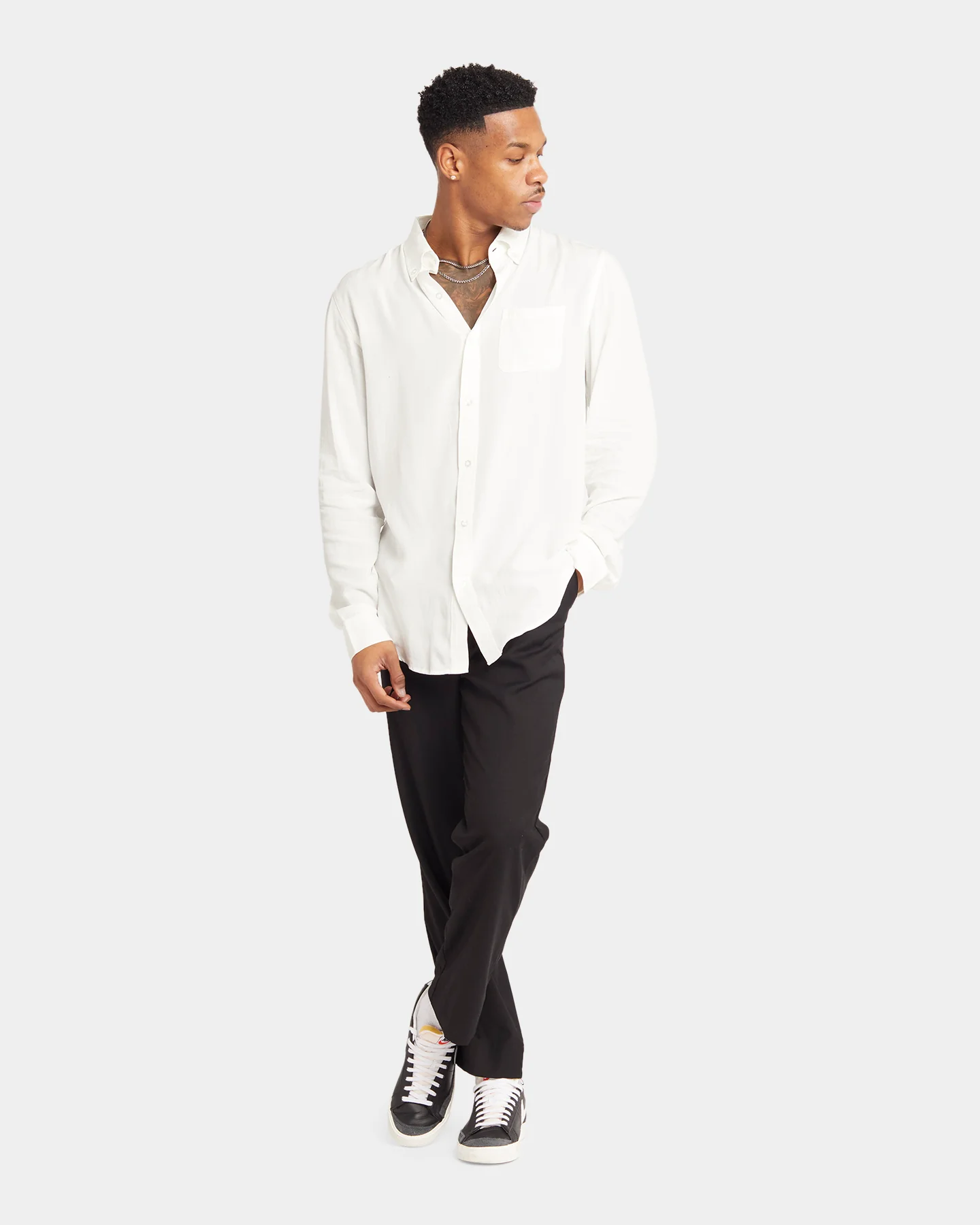 XXIII Crete Long Sleeve Button Up Shirt White - Image 3