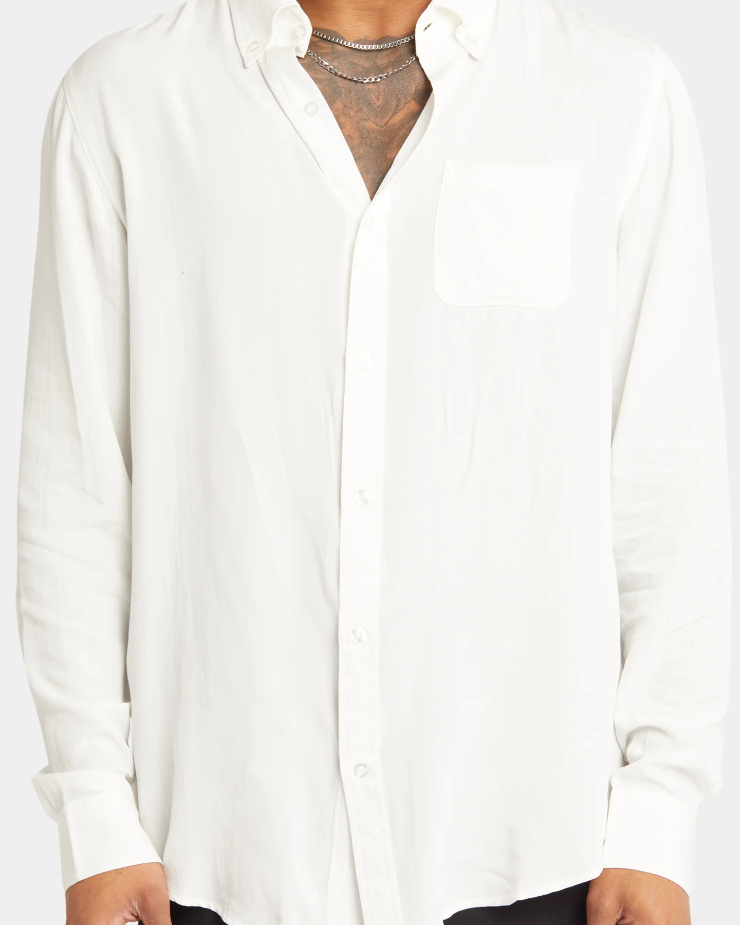 XXIII Crete Long Sleeve Button Up Shirt White - Image 4