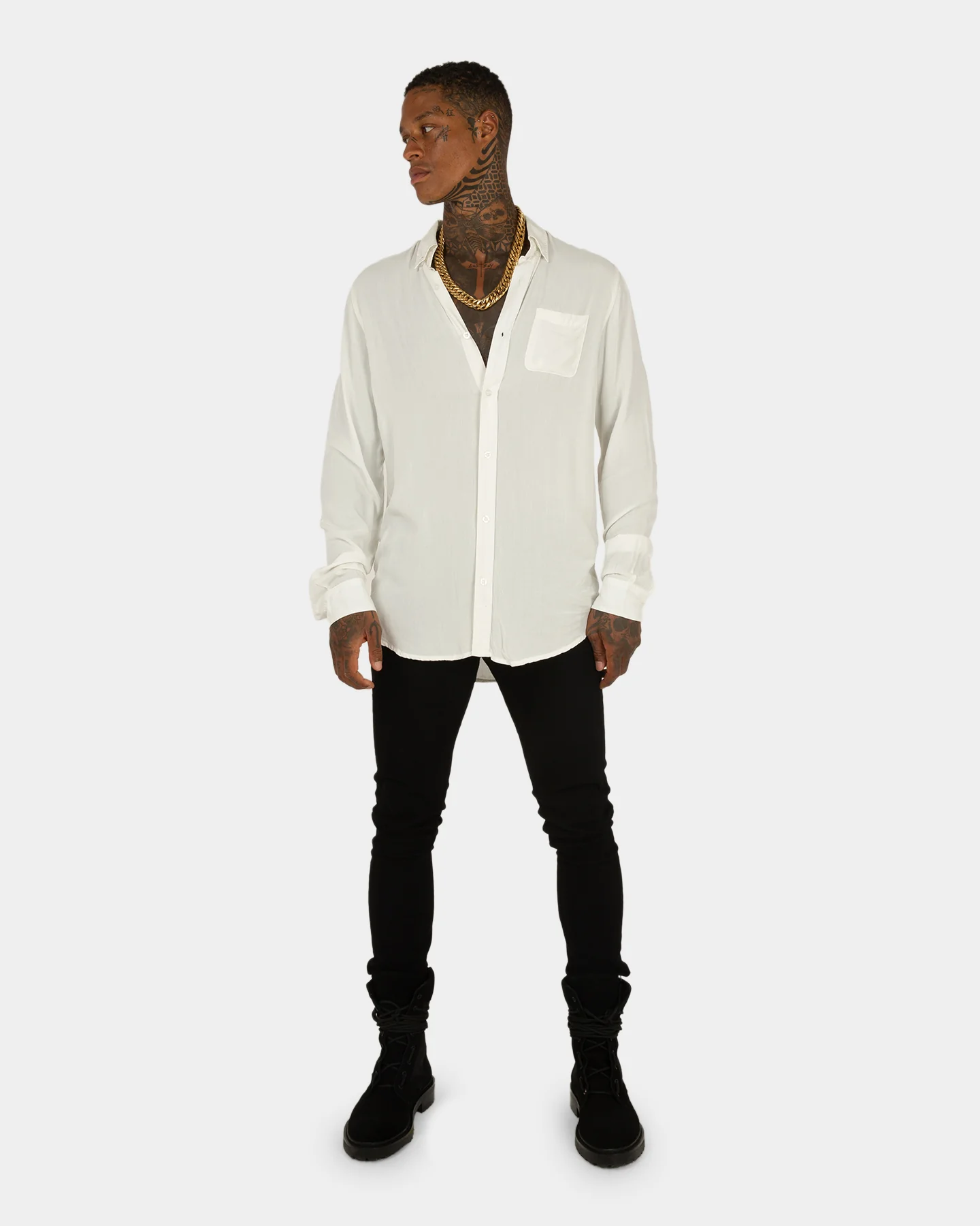 XXIII Crete Long Sleeve Button Up Shirt White - Image 9