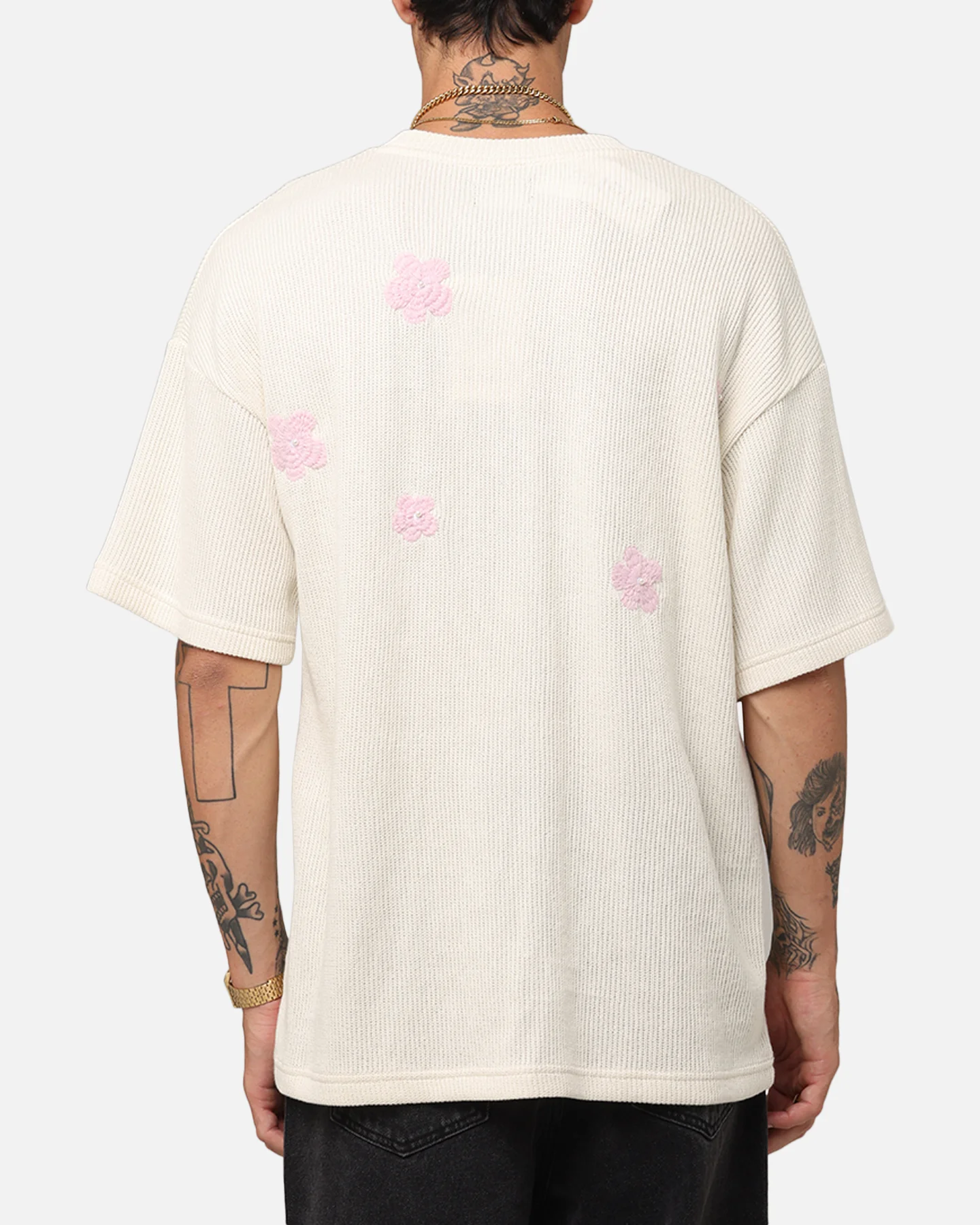 XXIII Crochet Flowers T-Shirt Off White - Image 3