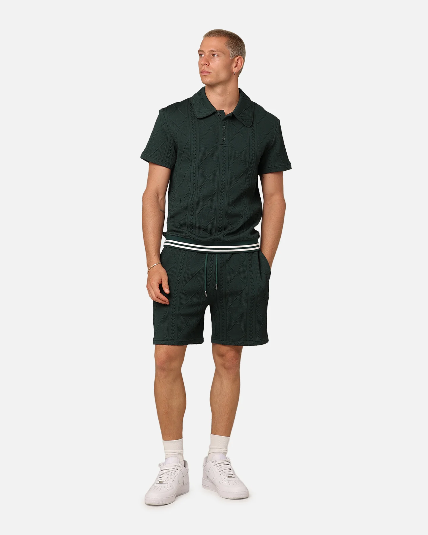 XXIII Danny Knit Polo Shirt Deep Green - Image 2