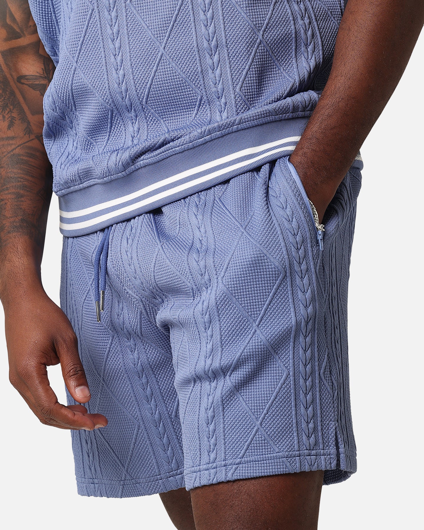 XXIII Danny Knit Shorts Floral Blue - Image 3