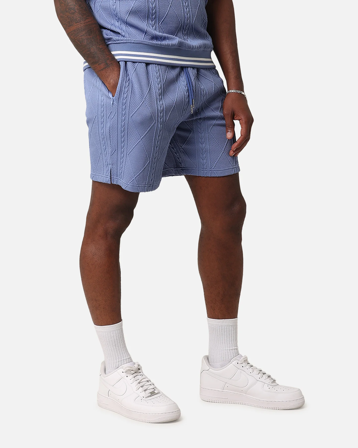 XXIII Danny Knit Shorts Floral Blue - Image 5