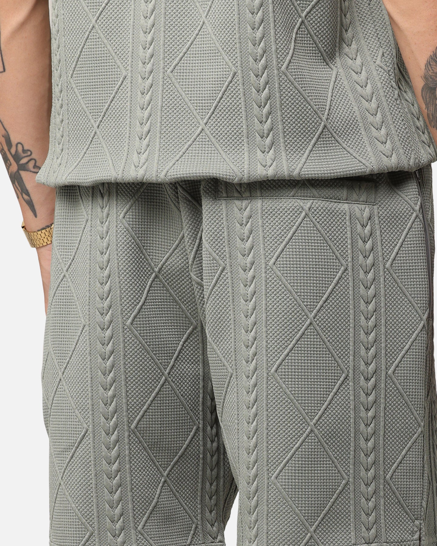 XXIII Danny Knit Shorts Olive - Image 4