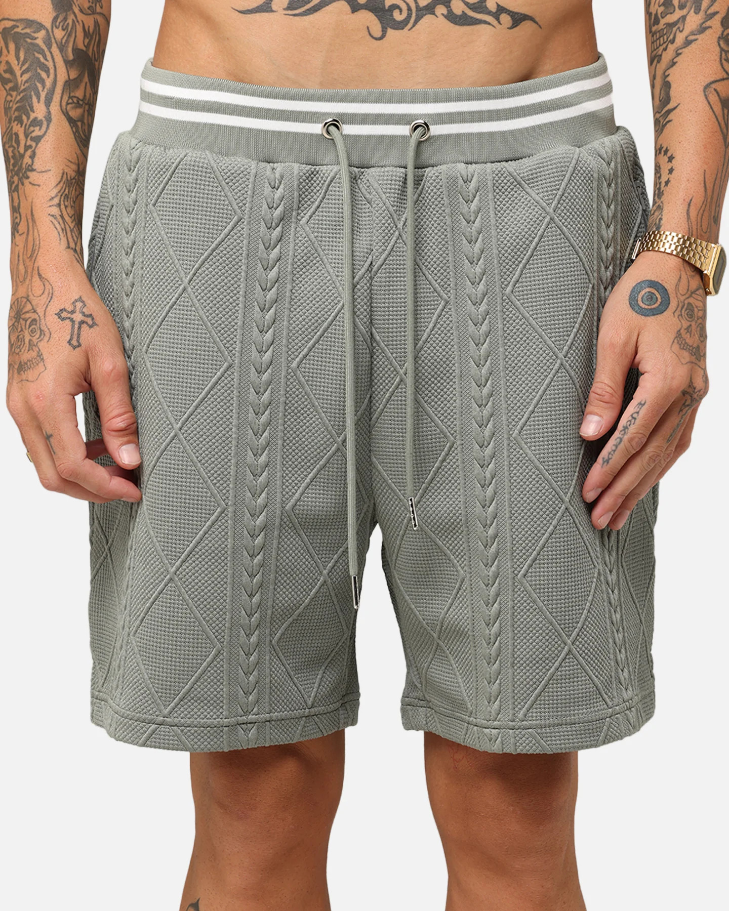 XXIII Danny Knit Shorts Olive - Image 7