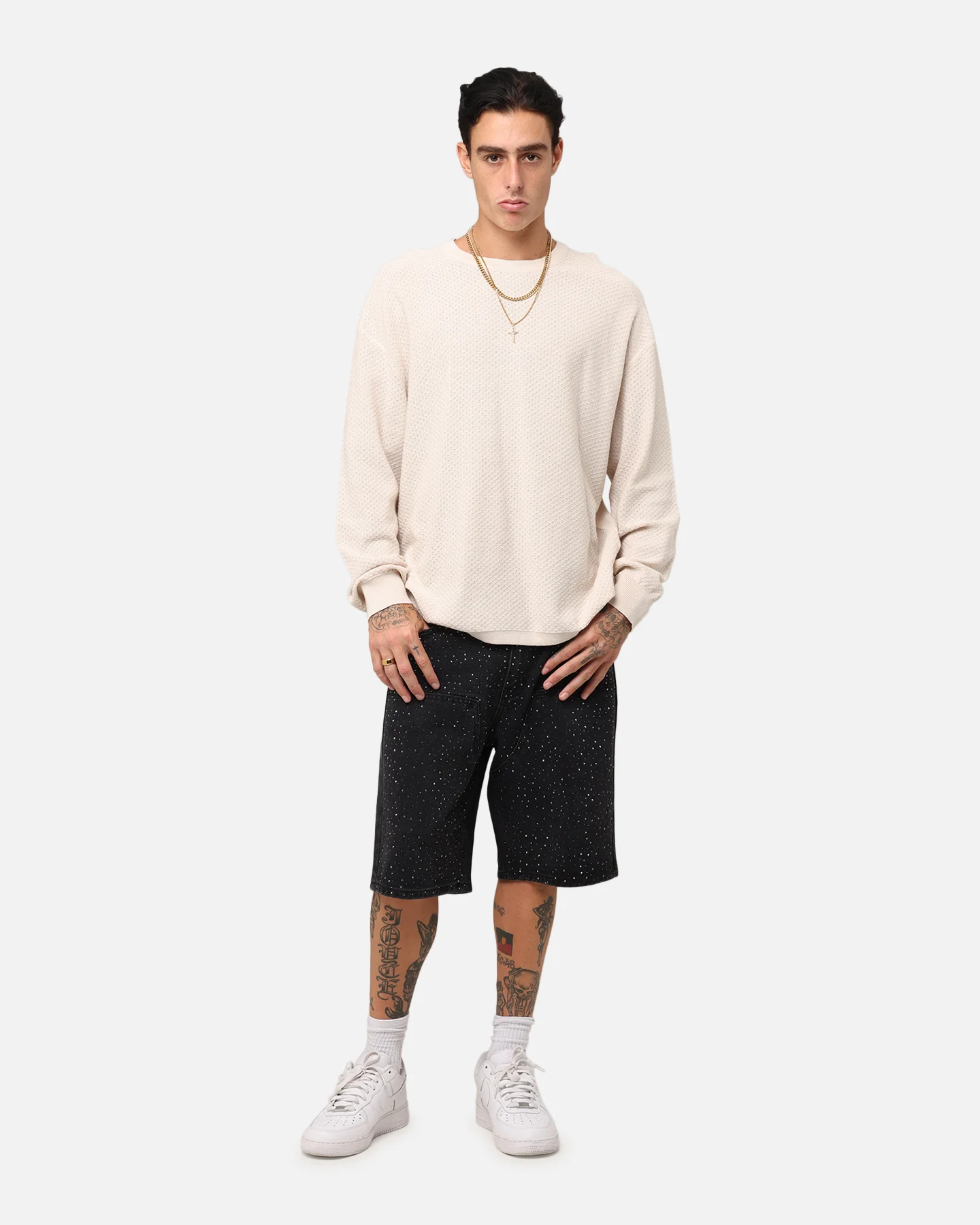XXIII Diamond Buckle Back Jorts Black - Image 2