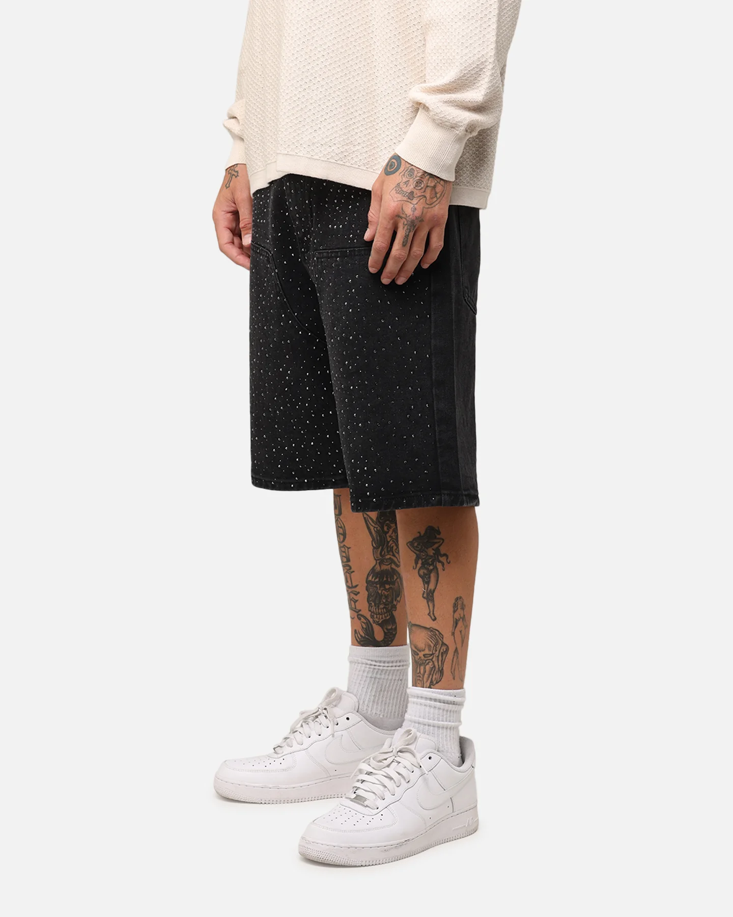 XXIII Diamond Buckle Back Jorts Black - Image 6