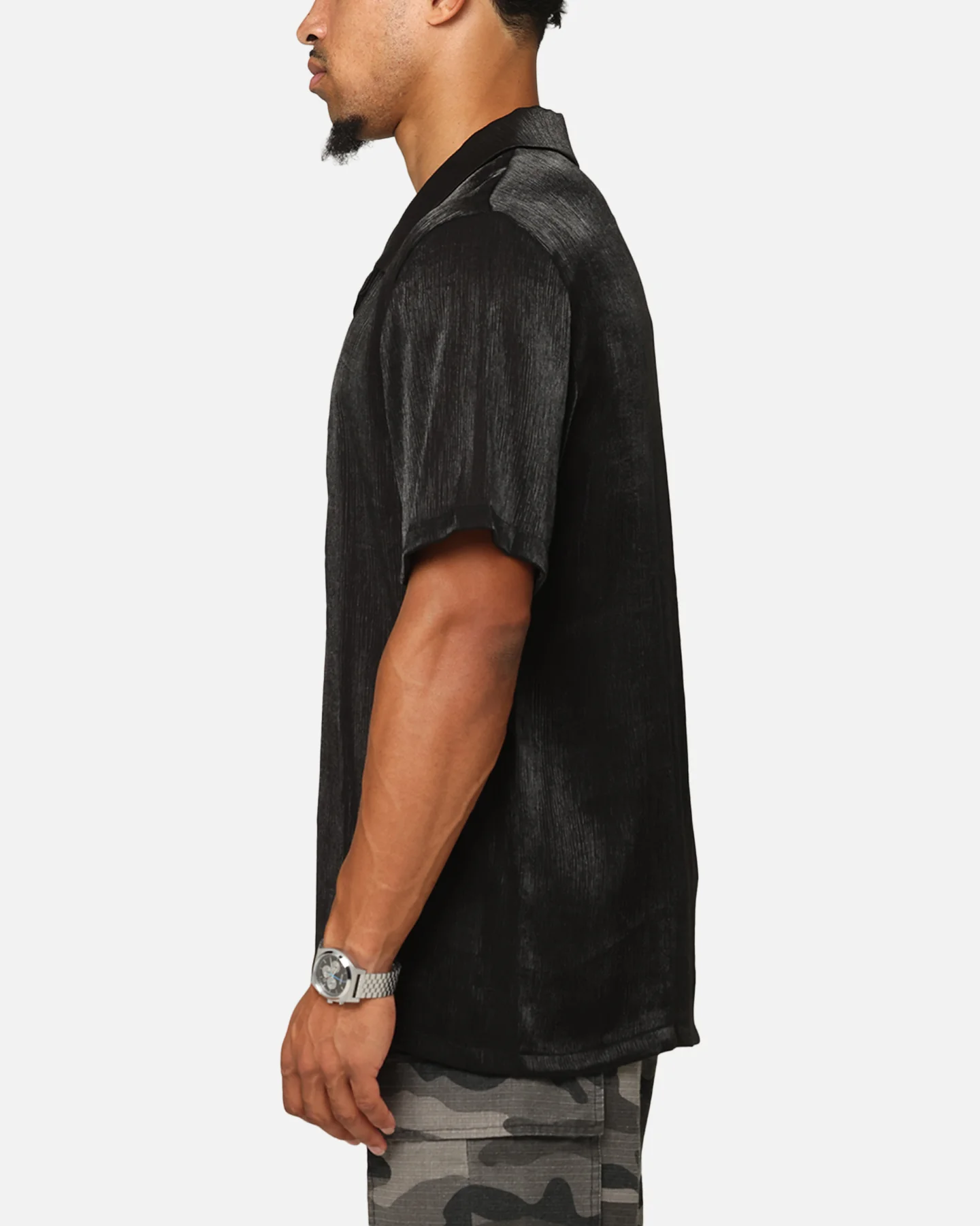 XXIII Diamond Button Up Shirt Black - Image 5
