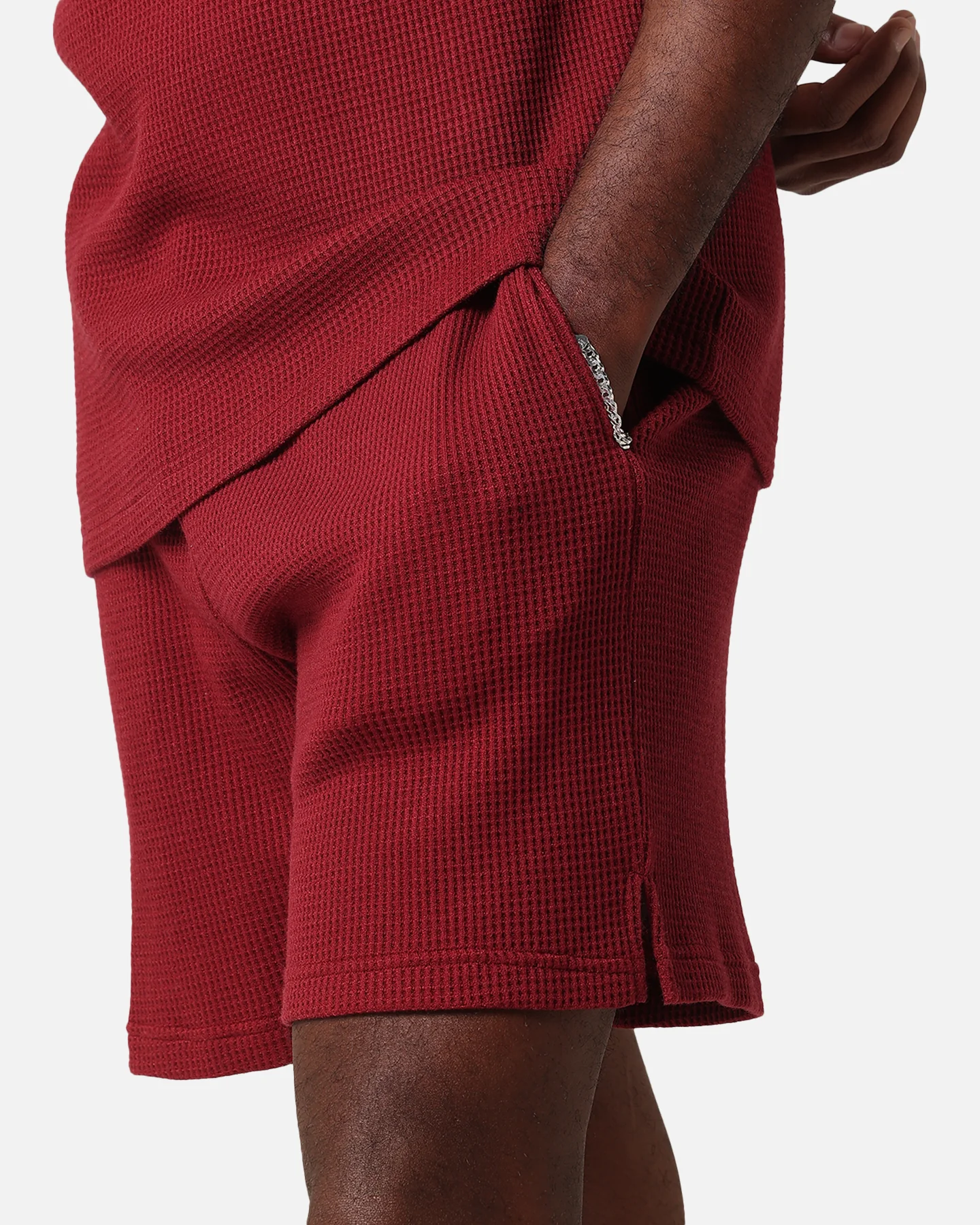 XXIII Ethan Knit Shorts Maroon - Image 4