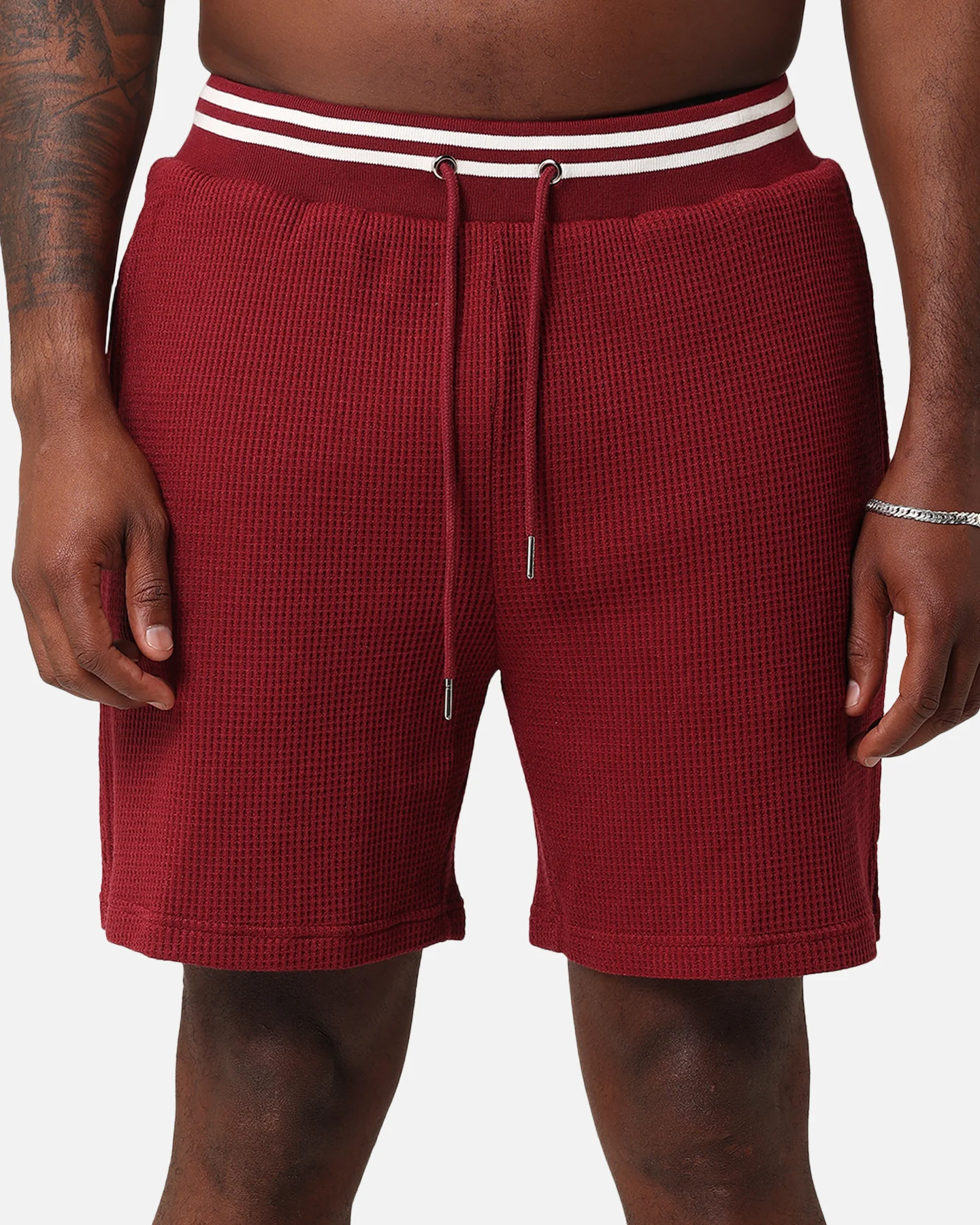 XXIII Ethan Knit Shorts Maroon - Image 7