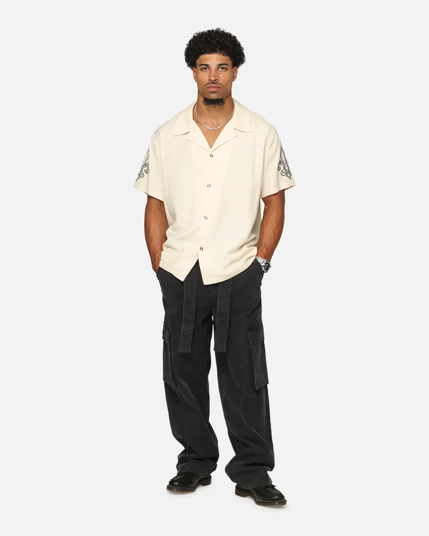 XXIII Fleur Linen Button Up Shirt Off White - Image 2