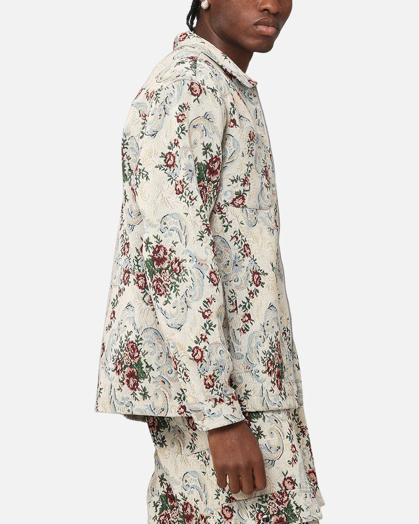XXIII Floral Jacquard Jacket White Antique - Image 4