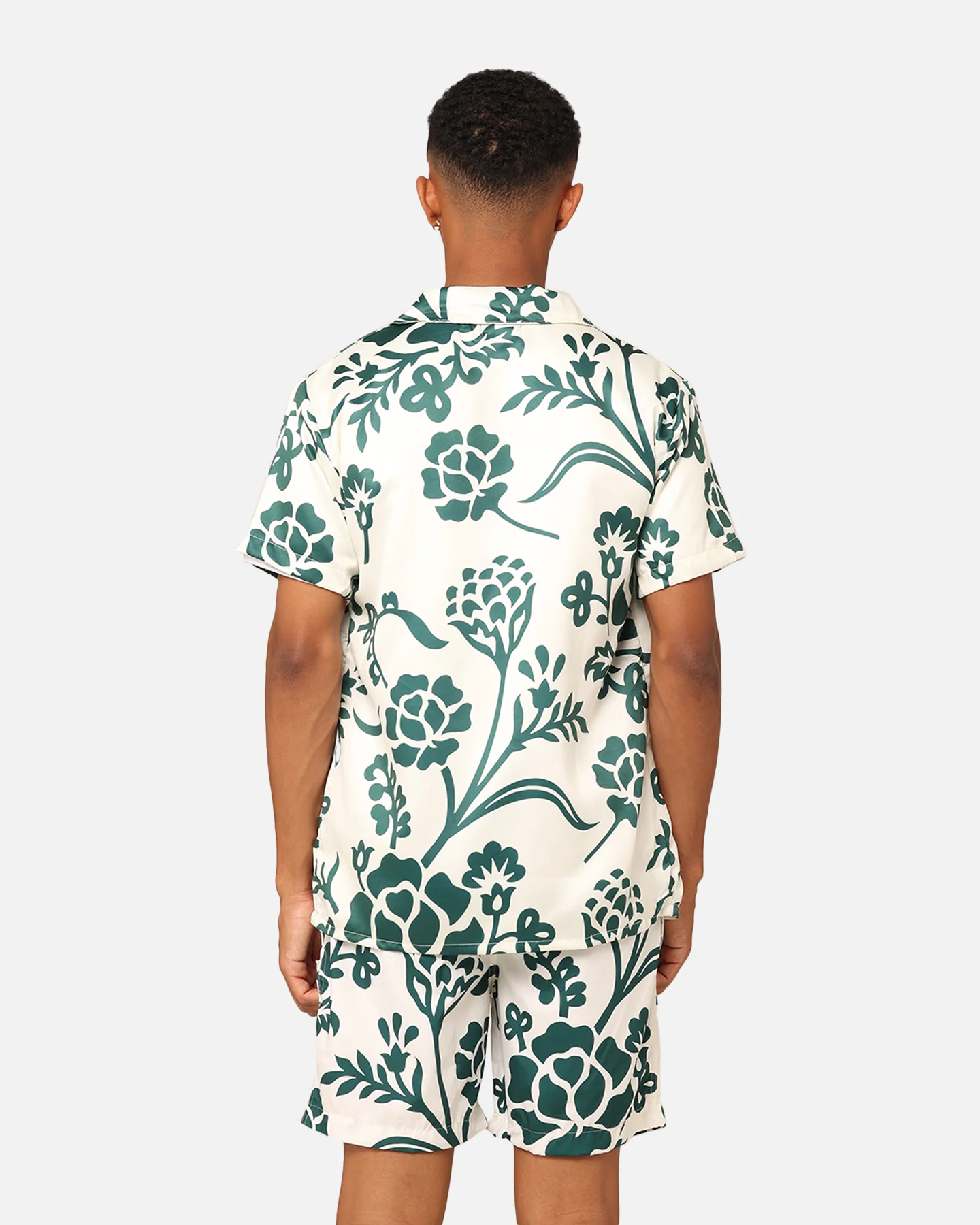 XXIII James Button Up Shirt Cream/Green - Image 4