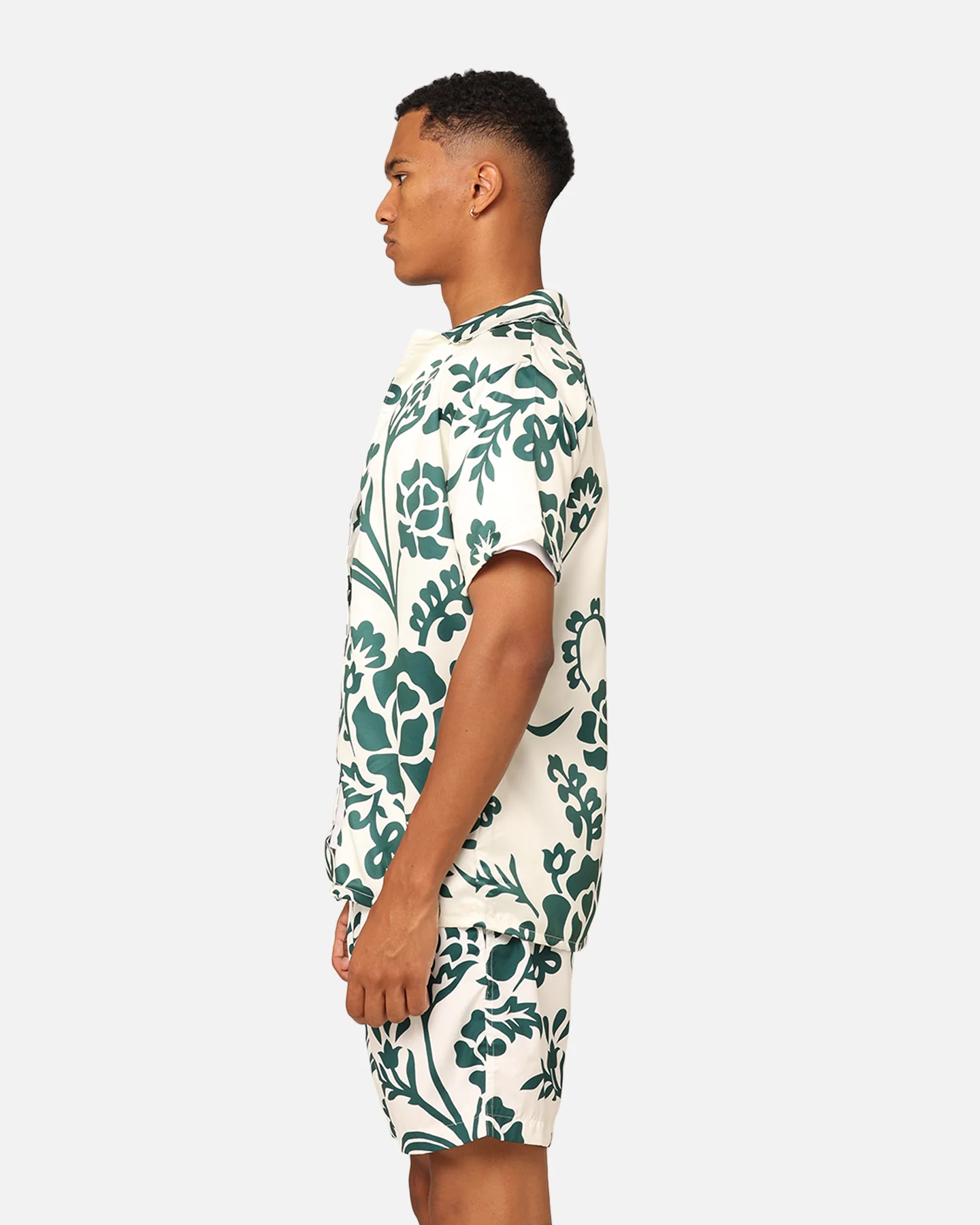 XXIII James Button Up Shirt Cream/Green - Image 6