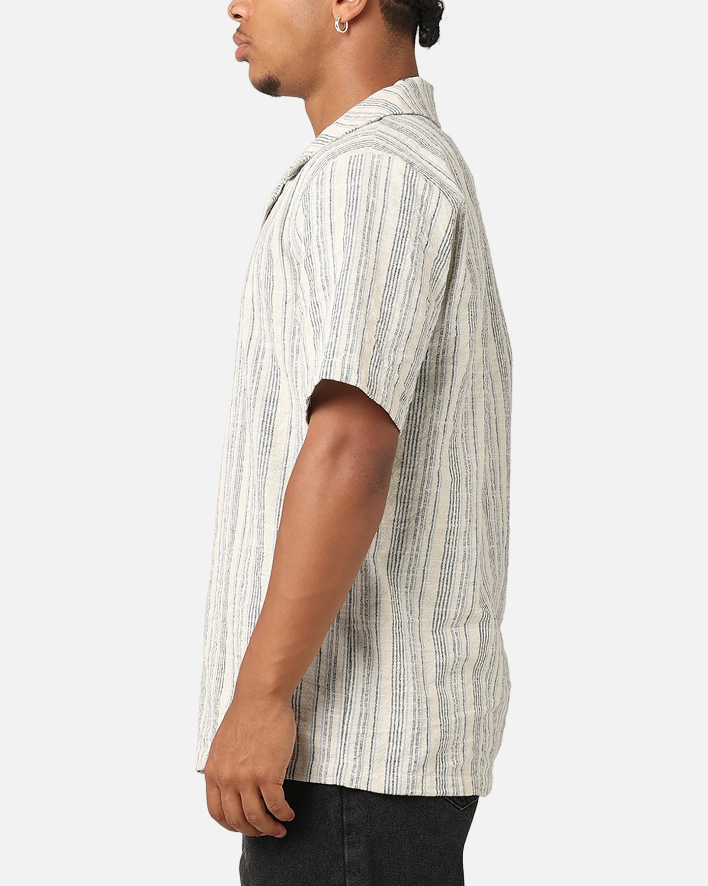 XXIII Merida Stripe Button Up Shirt Cream/Blue - Image 5