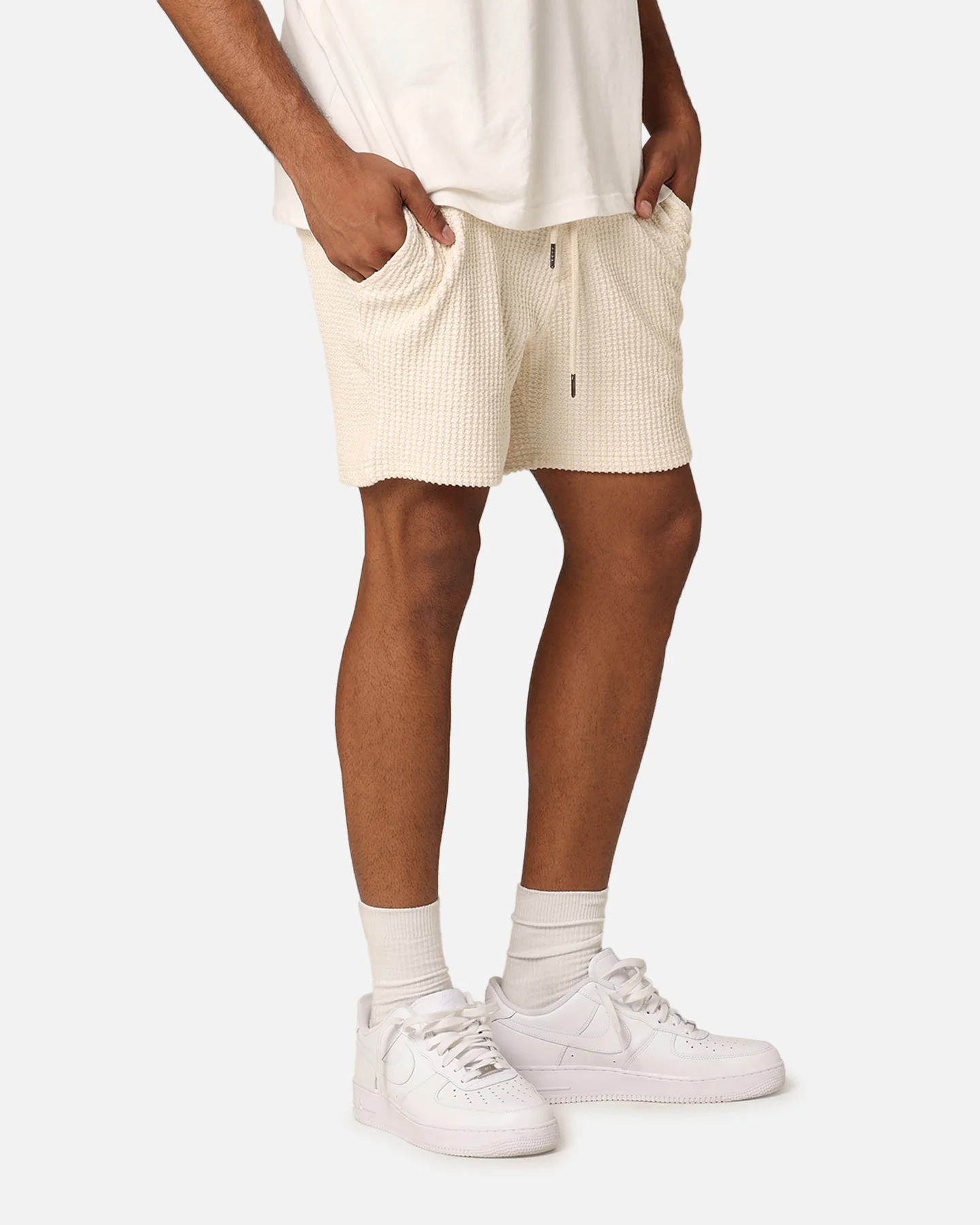 XXIII Ozzy Waffle Shorts Cream - Image 5