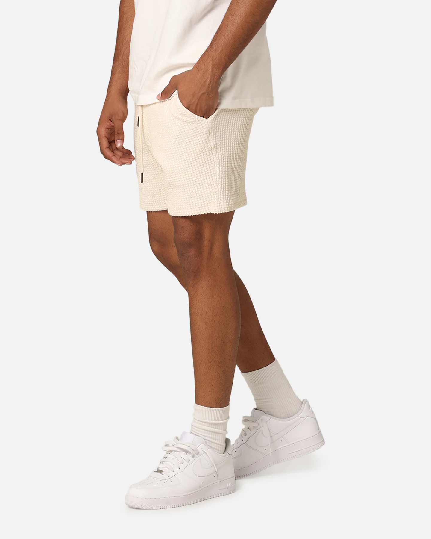 XXIII Ozzy Waffle Shorts Cream - Image 6
