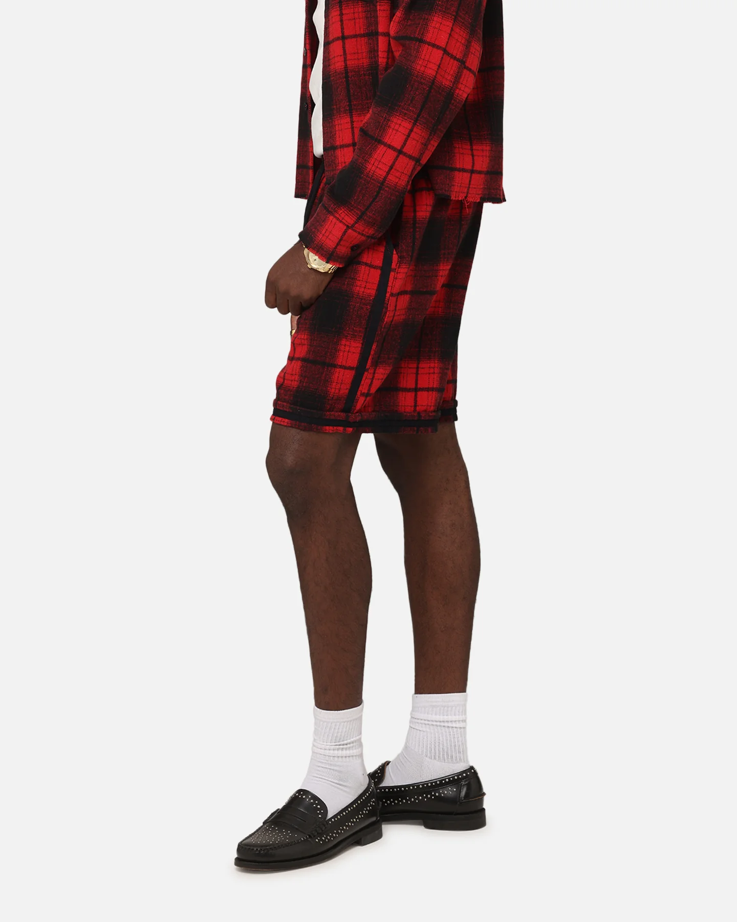 XXIII Plaid Ball Shorts Red - Image 6