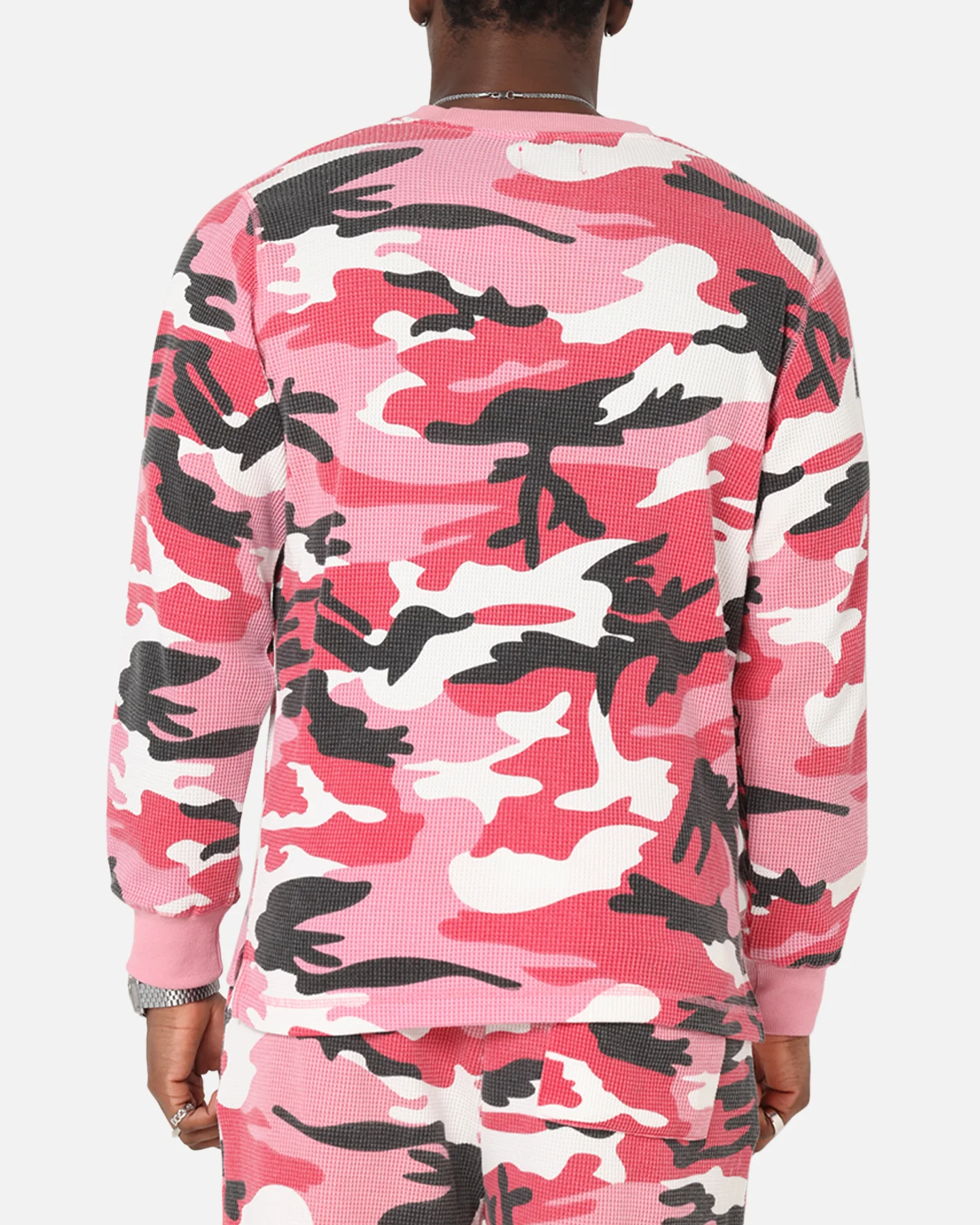 XXIII Printed Thermal Long Sleeve T-Shirt Pink Camo - Image 3