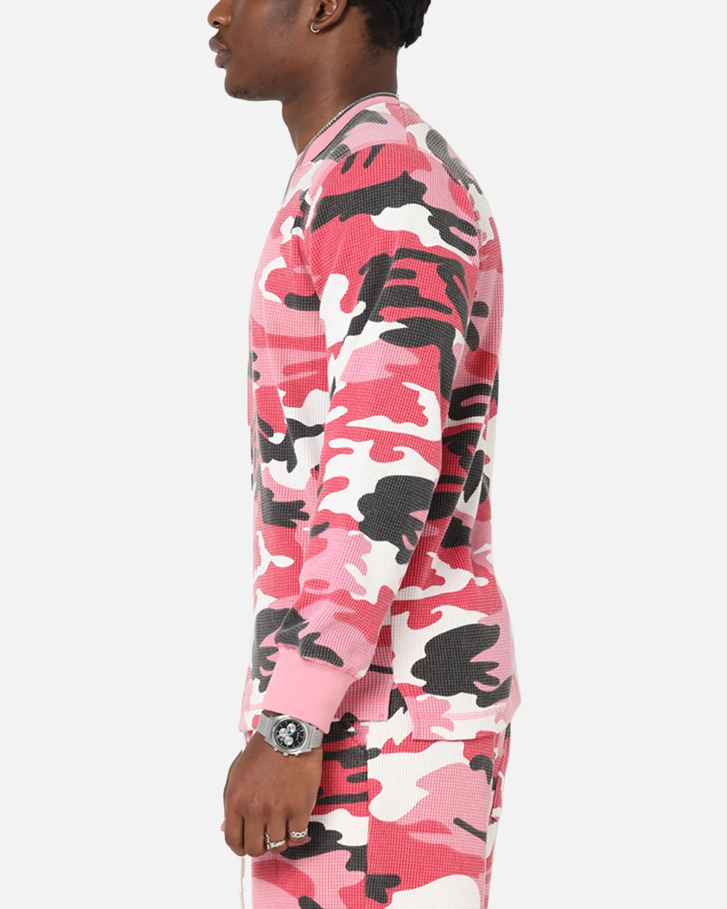 XXIII Printed Thermal Long Sleeve T-Shirt Pink Camo - Image 5
