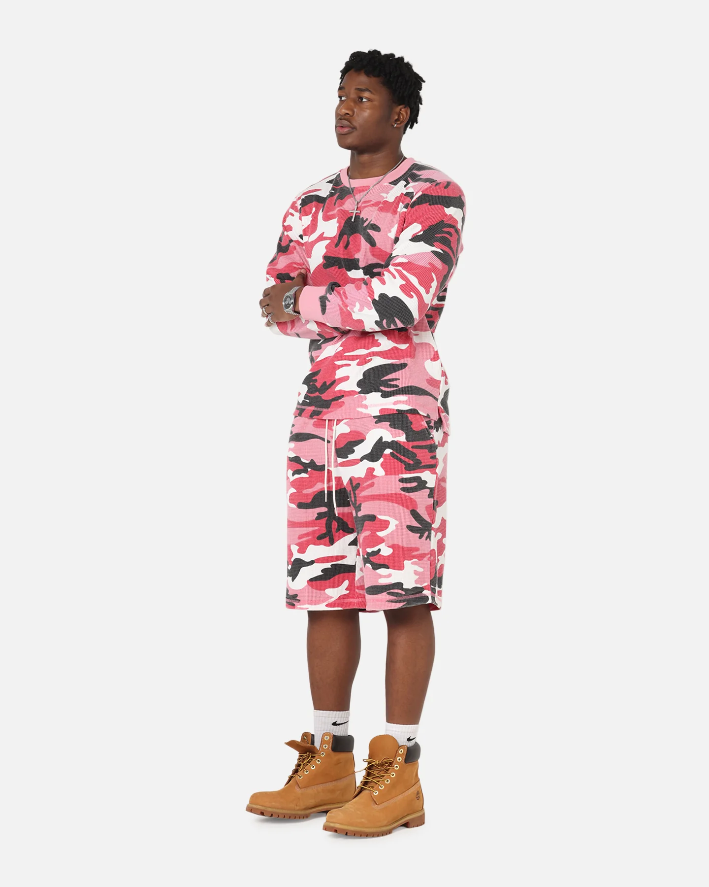 XXIII Printed Thermal Shorts Pink Camo - Image 2