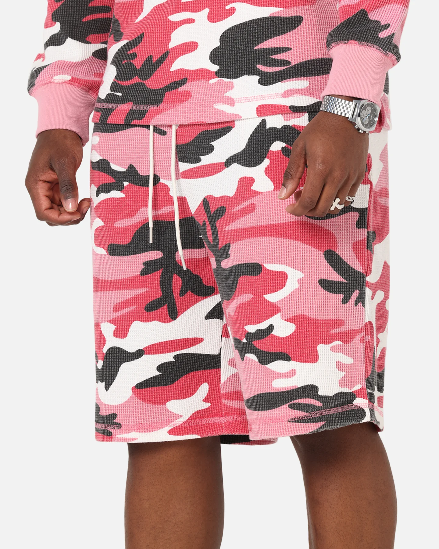 XXIII Printed Thermal Shorts Pink Camo - Image 3