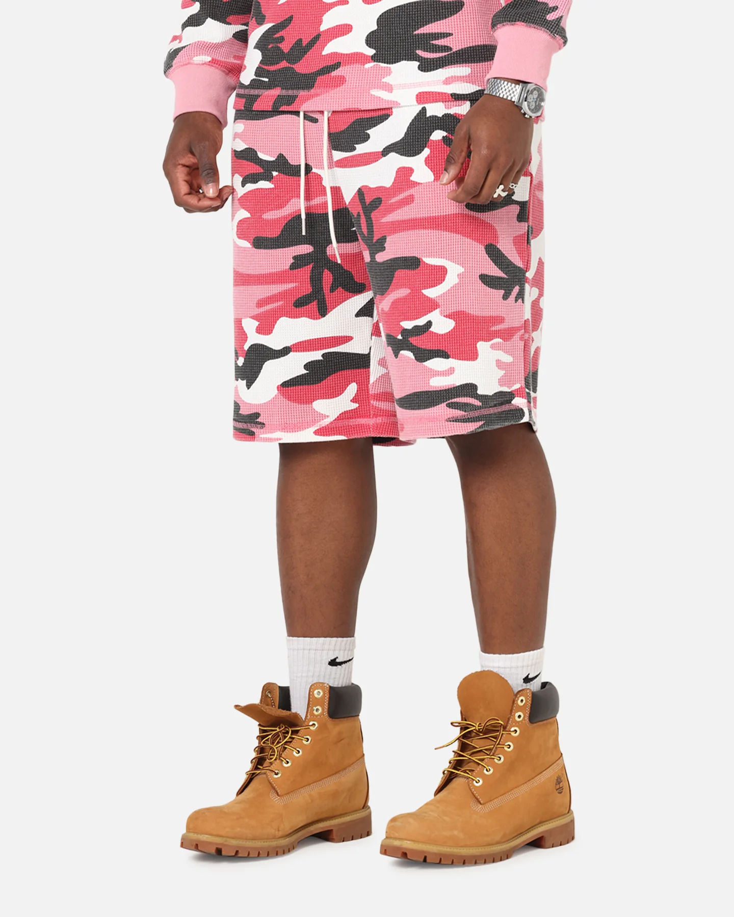 XXIII Printed Thermal Shorts Pink Camo - Image 6