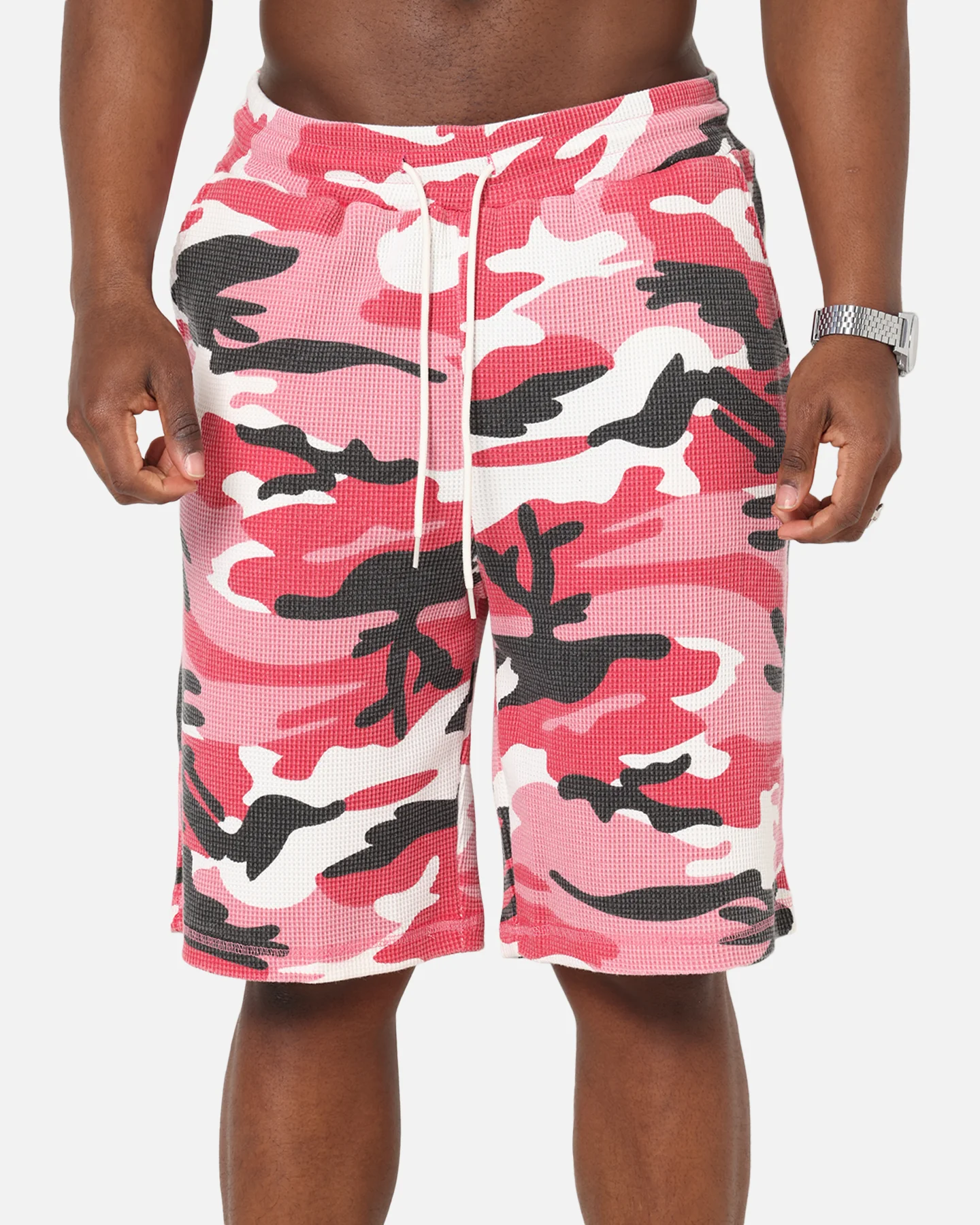 XXIII Printed Thermal Shorts Pink Camo - Image 7