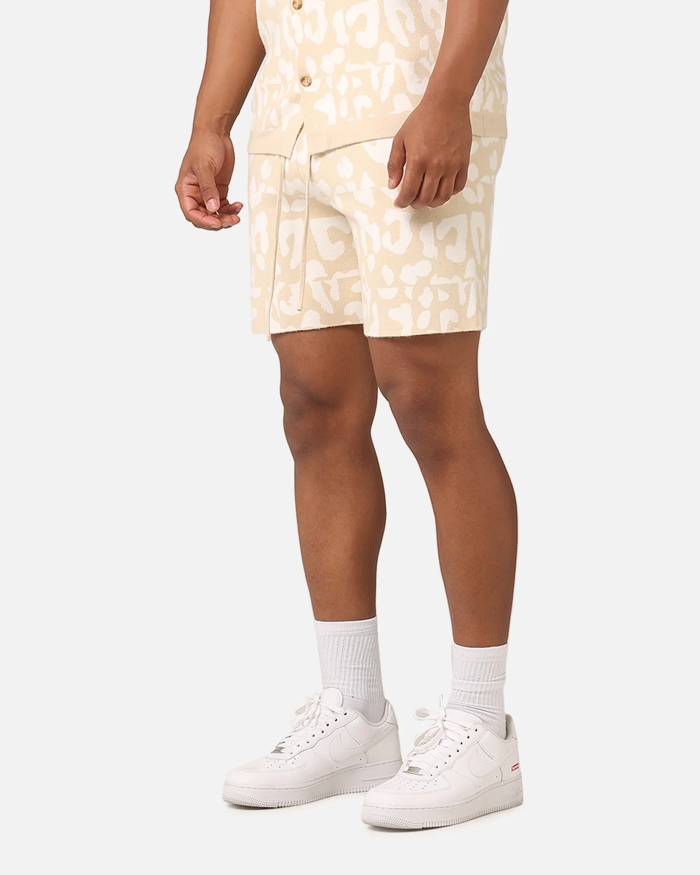 XXIII Puzzle Knit Shorts Beige/Off White - Image 5