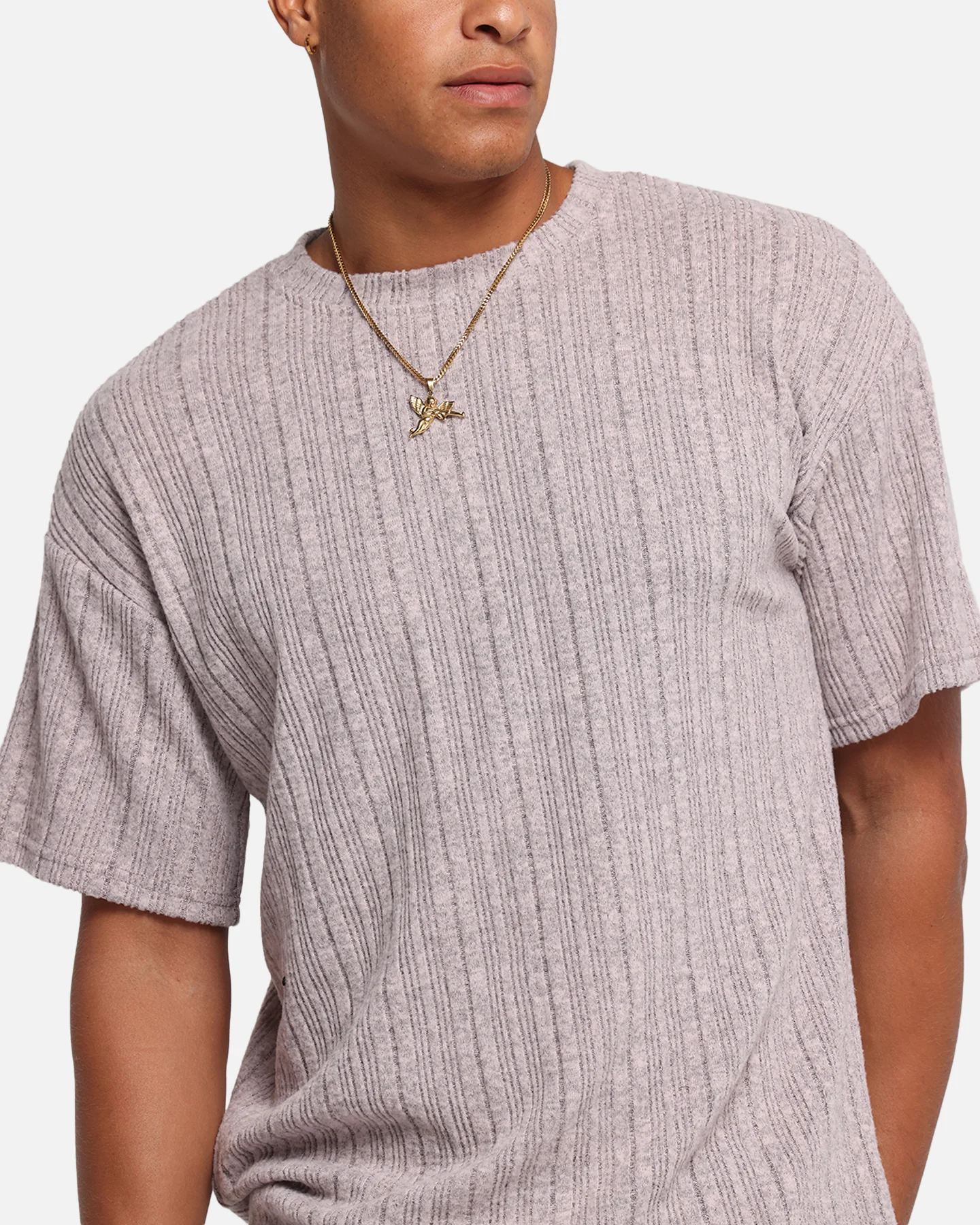 XXIII Rib Knit T-Shirt Pink Marle - Image 6