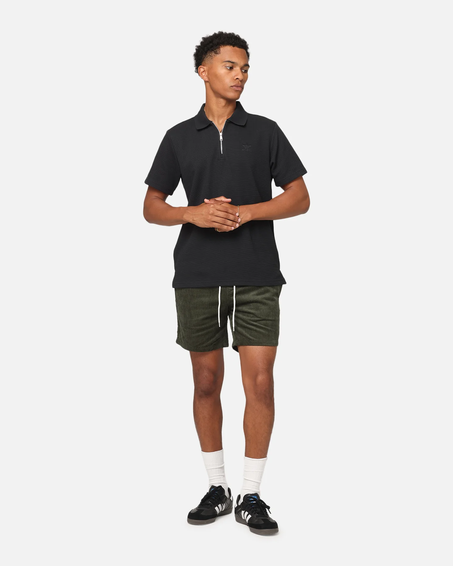 XXIII Riven Corduroy Shorts Dark Green - Image 2